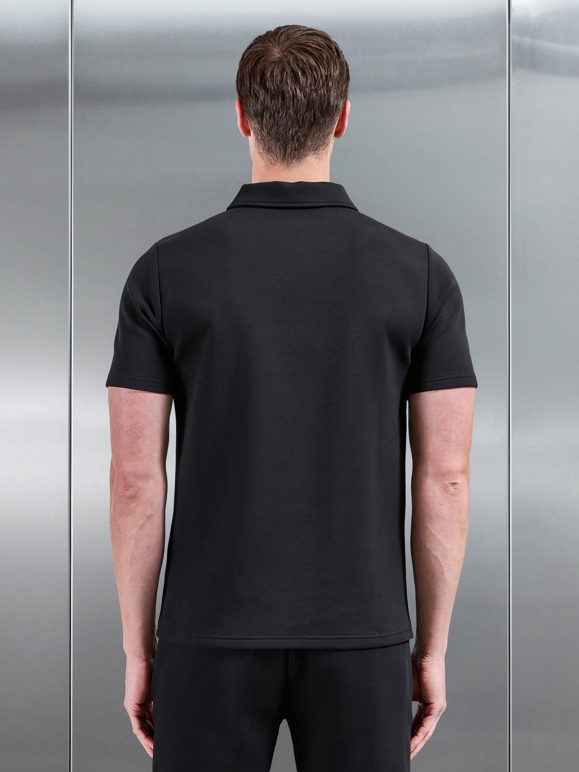 Mens Everyday Luxe Polo Shirt in Black