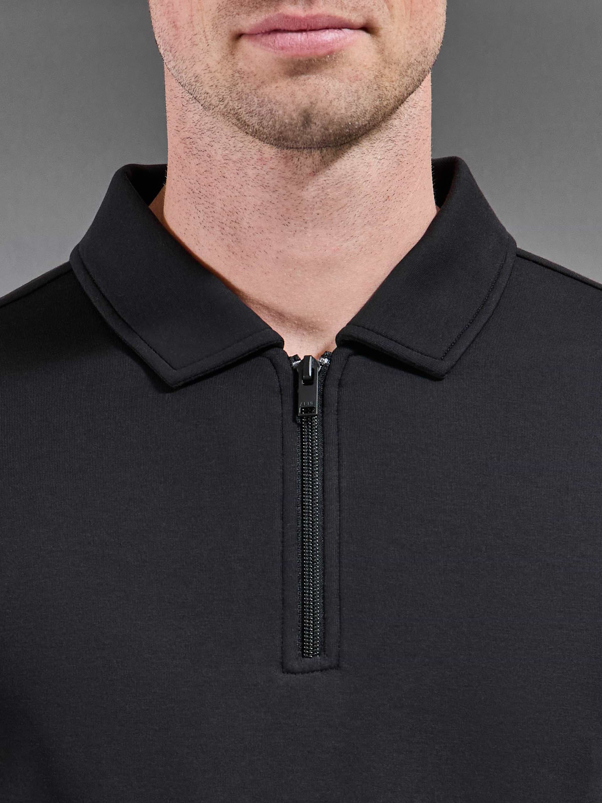 Everyday Luxe Polo Shirt in Black