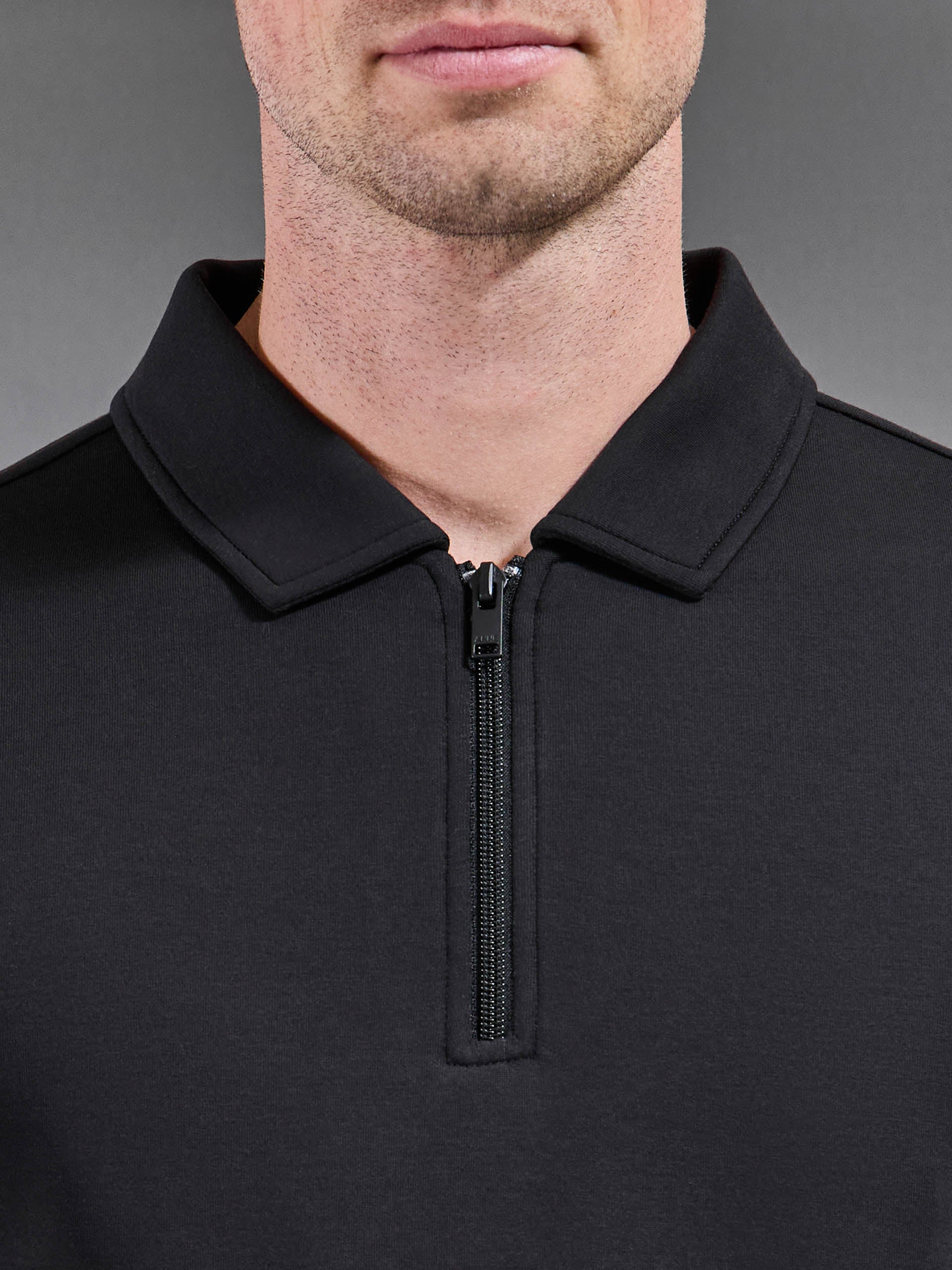 Mens Everyday Luxe Polo Shirt in Black
