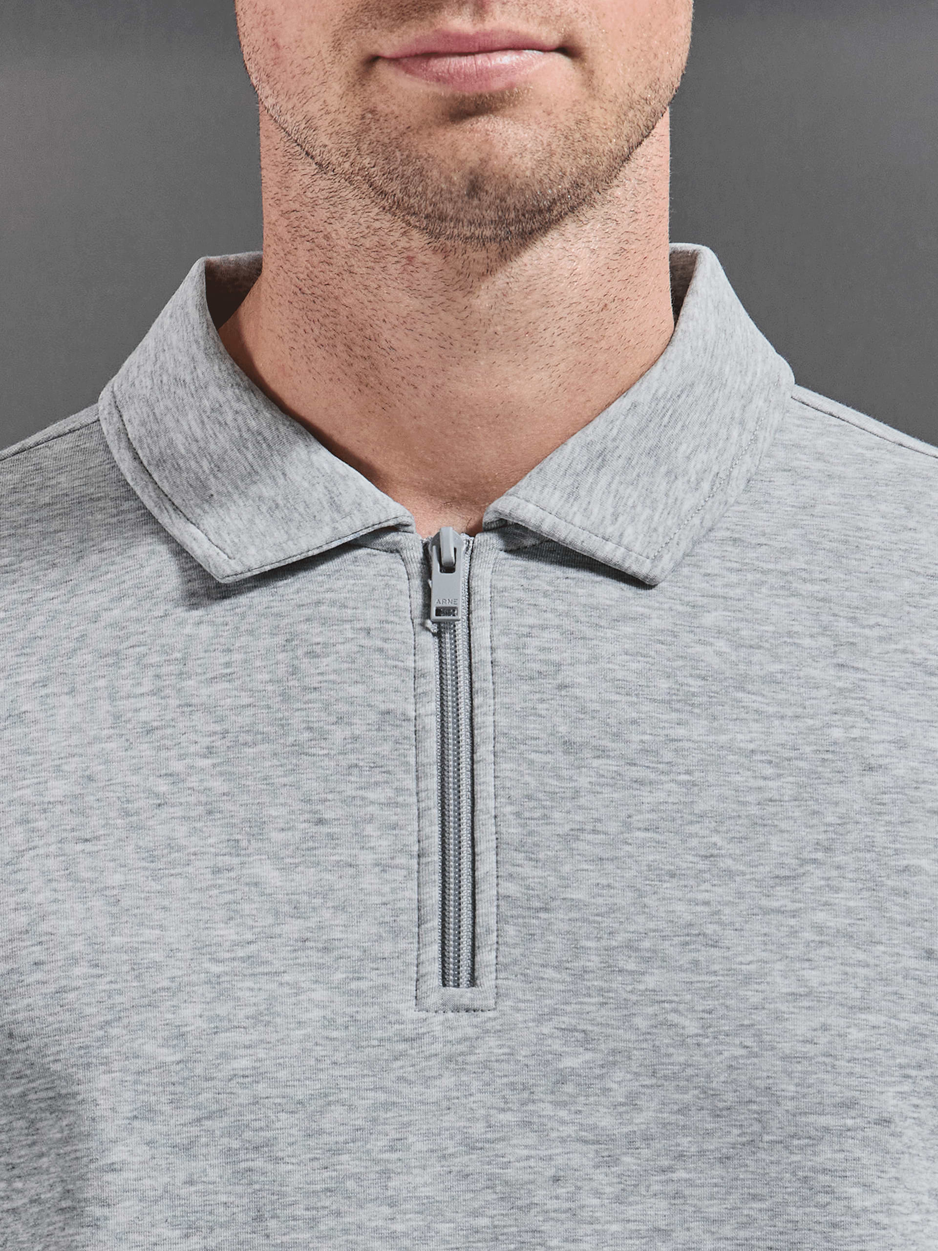 Everyday Luxe Polo Shirt in Marl Grey