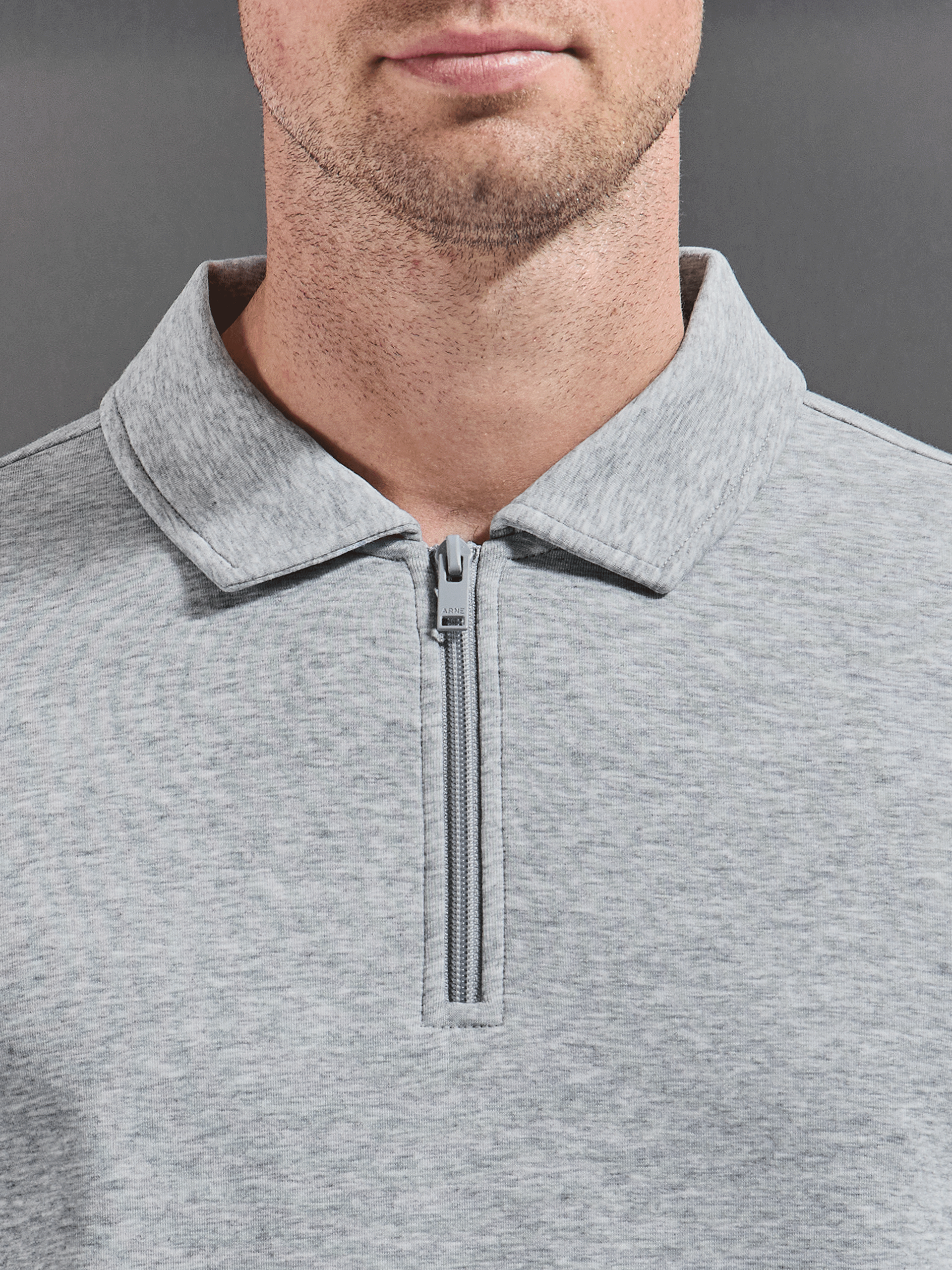 Mens Everyday Luxe Polo Shirt in Marl Grey