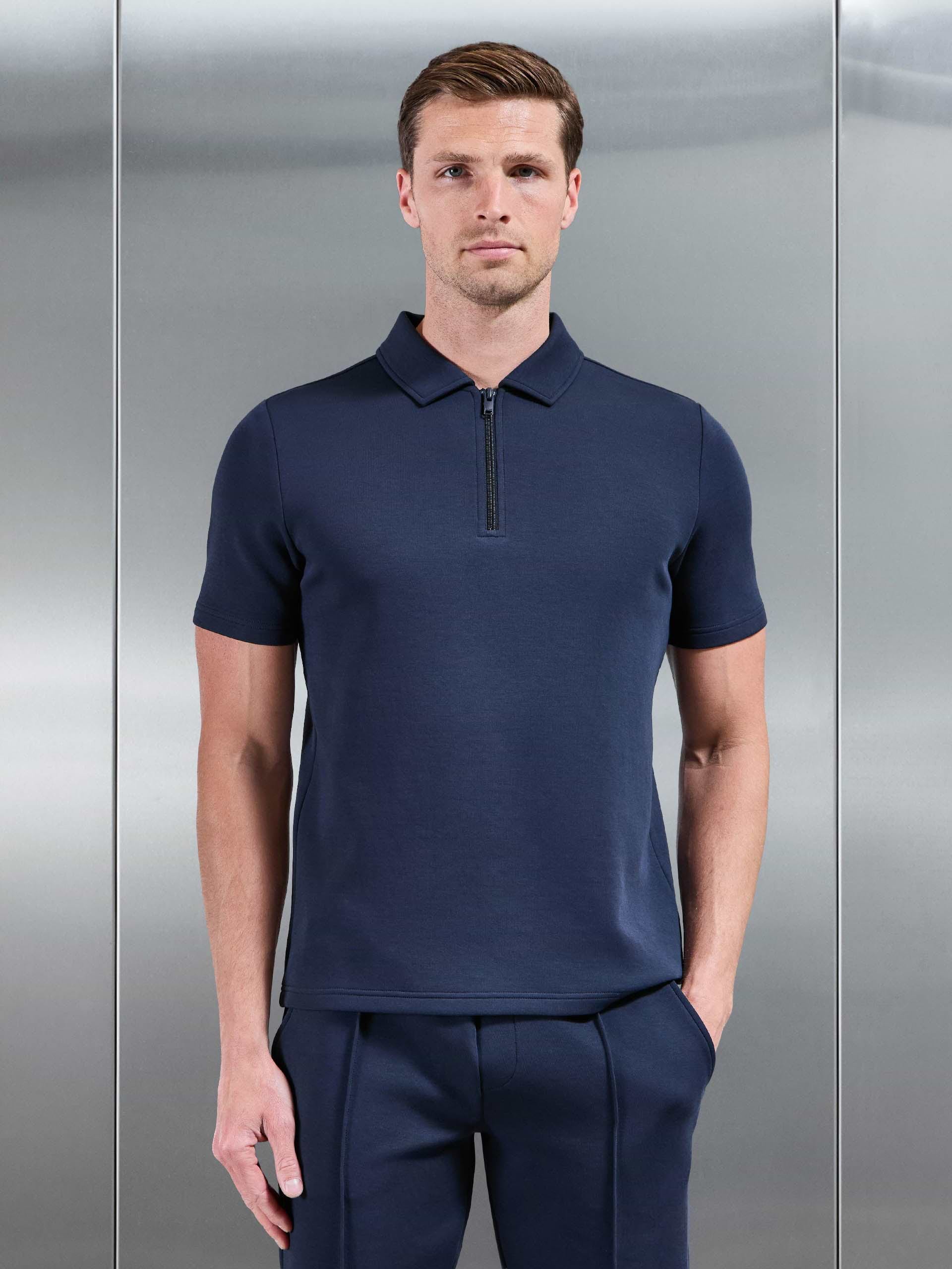 Everyday Luxe Polo Shirt in Navy