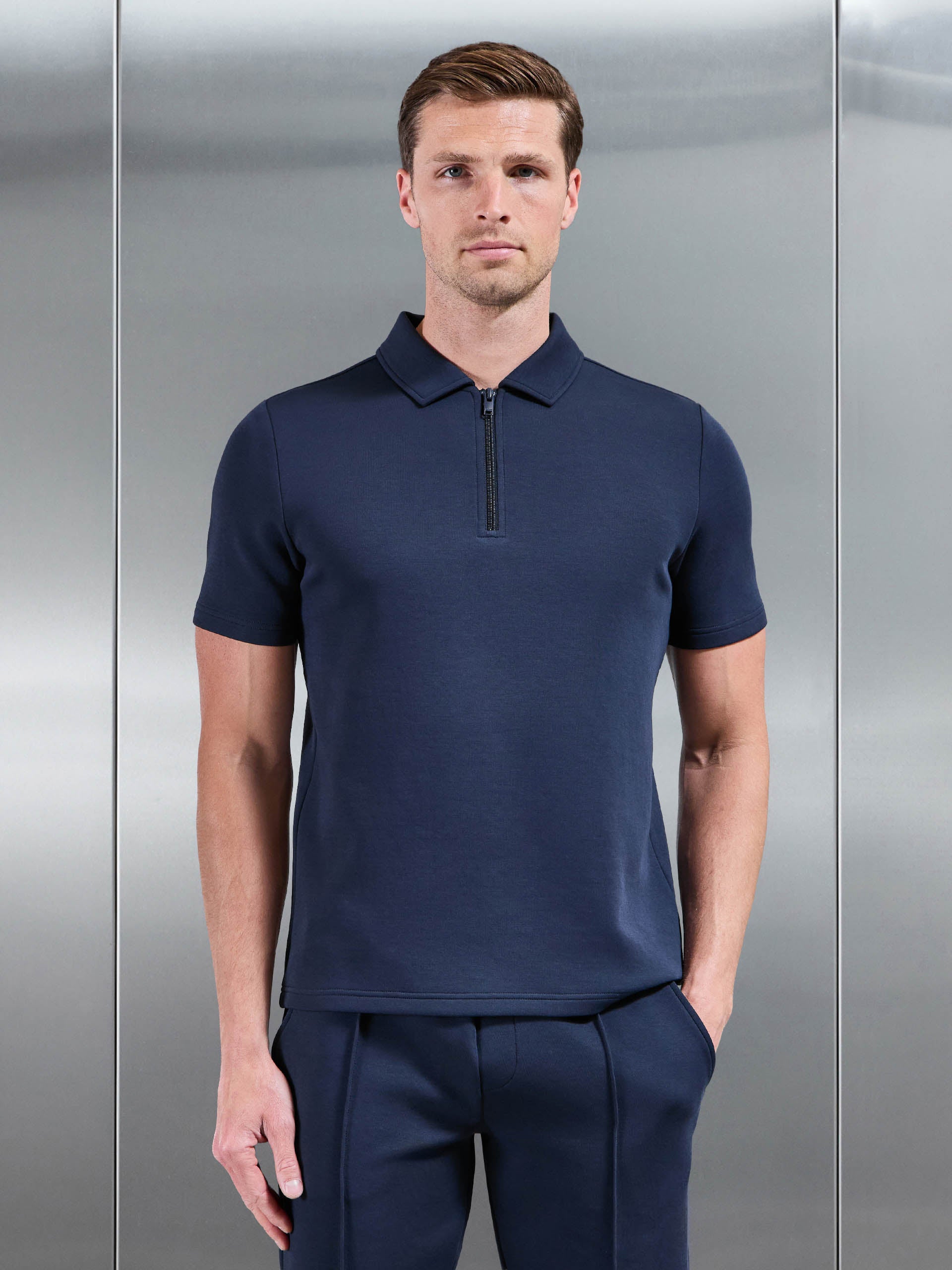 Mens Everyday Luxe Polo Shirt in Navy