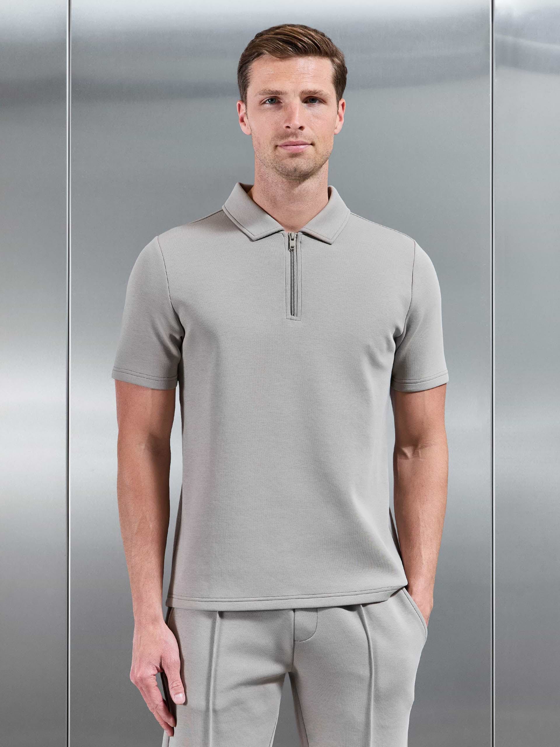 Everyday Luxe Polo Shirt in Stone