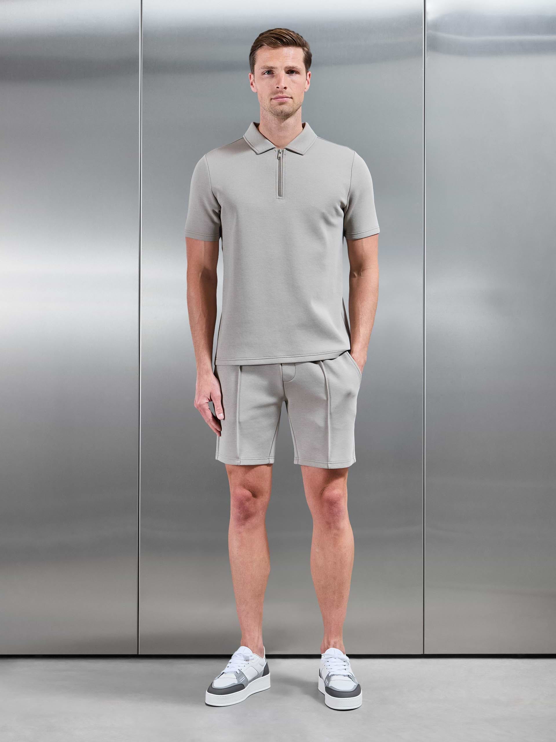 Everyday Luxe Polo Shirt in Stone