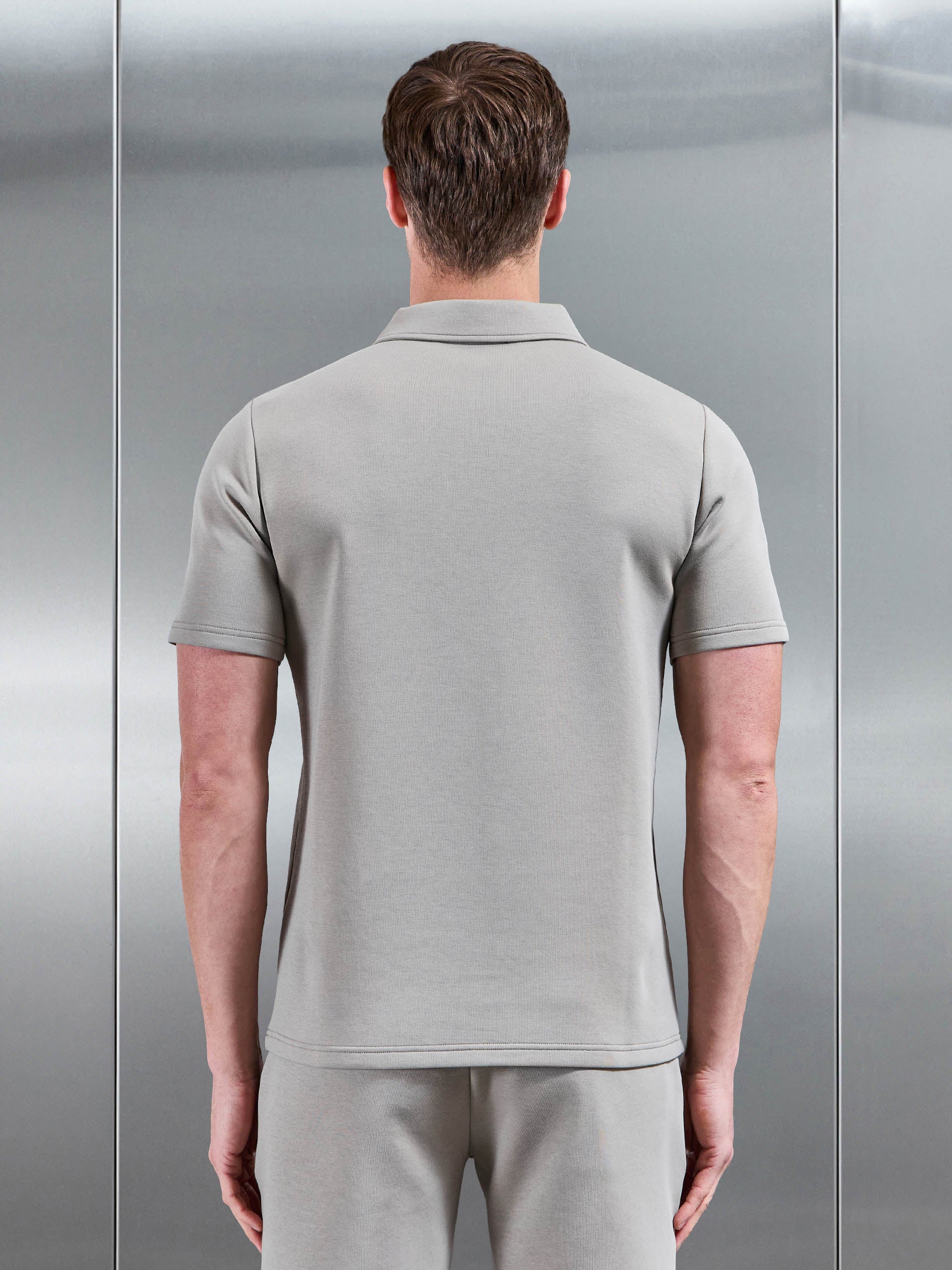 Mens Everyday Luxe Polo Shirt in Stone