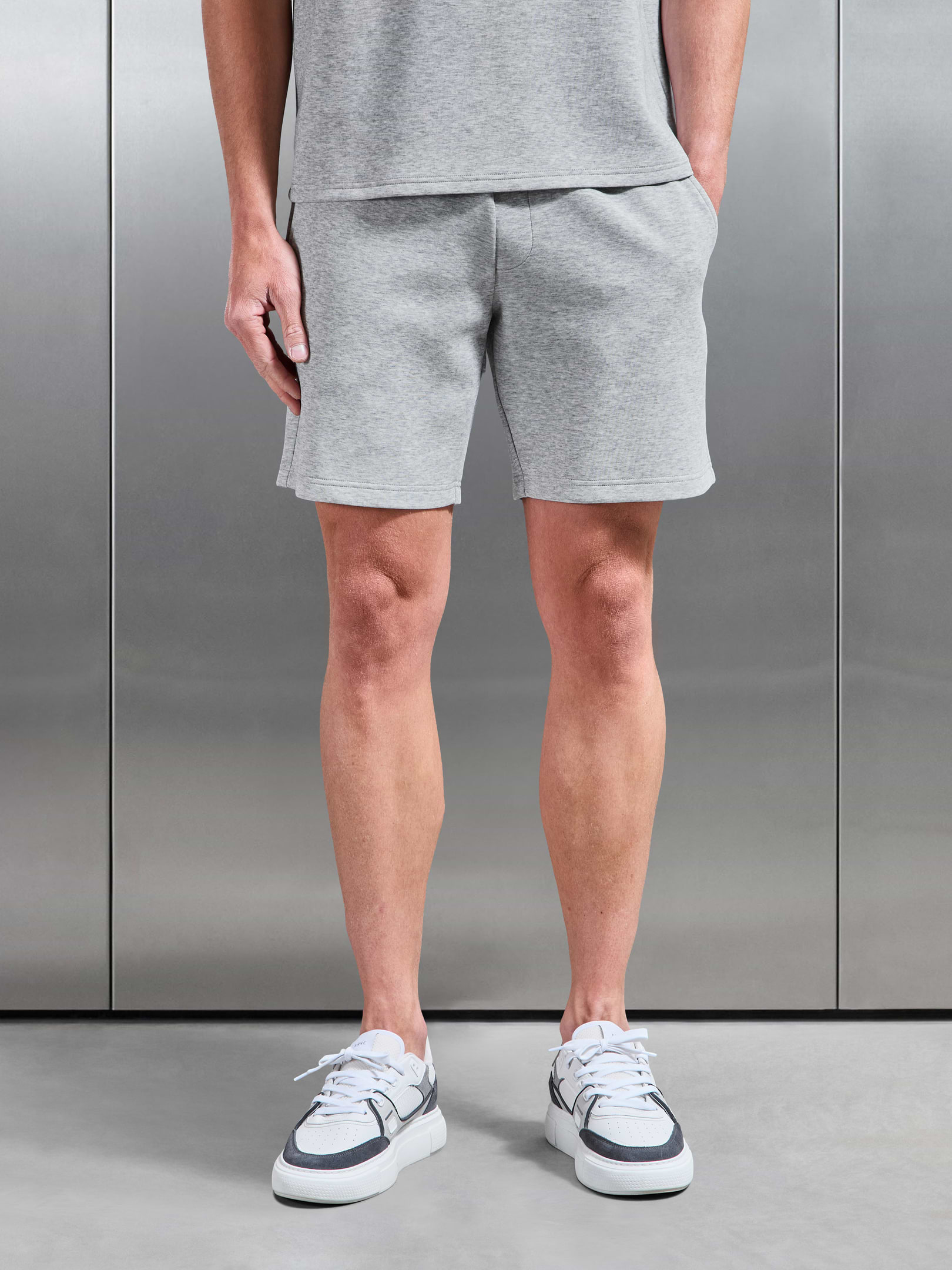 Everyday Luxe Relaxed Short in Marl Grey