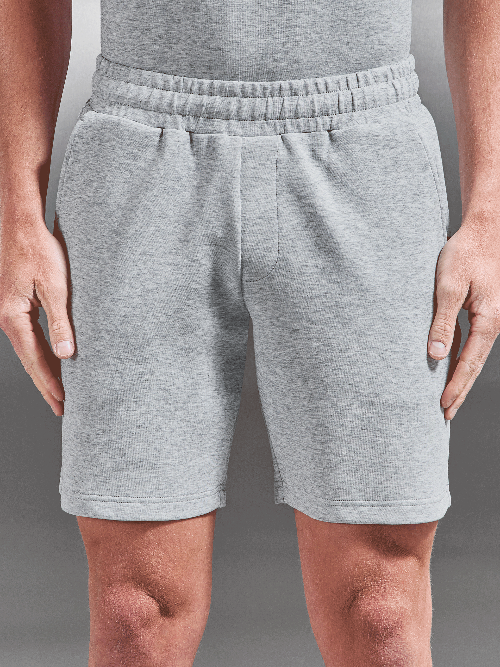 Mens Everyday Luxe Relaxed Short in Marl Grey