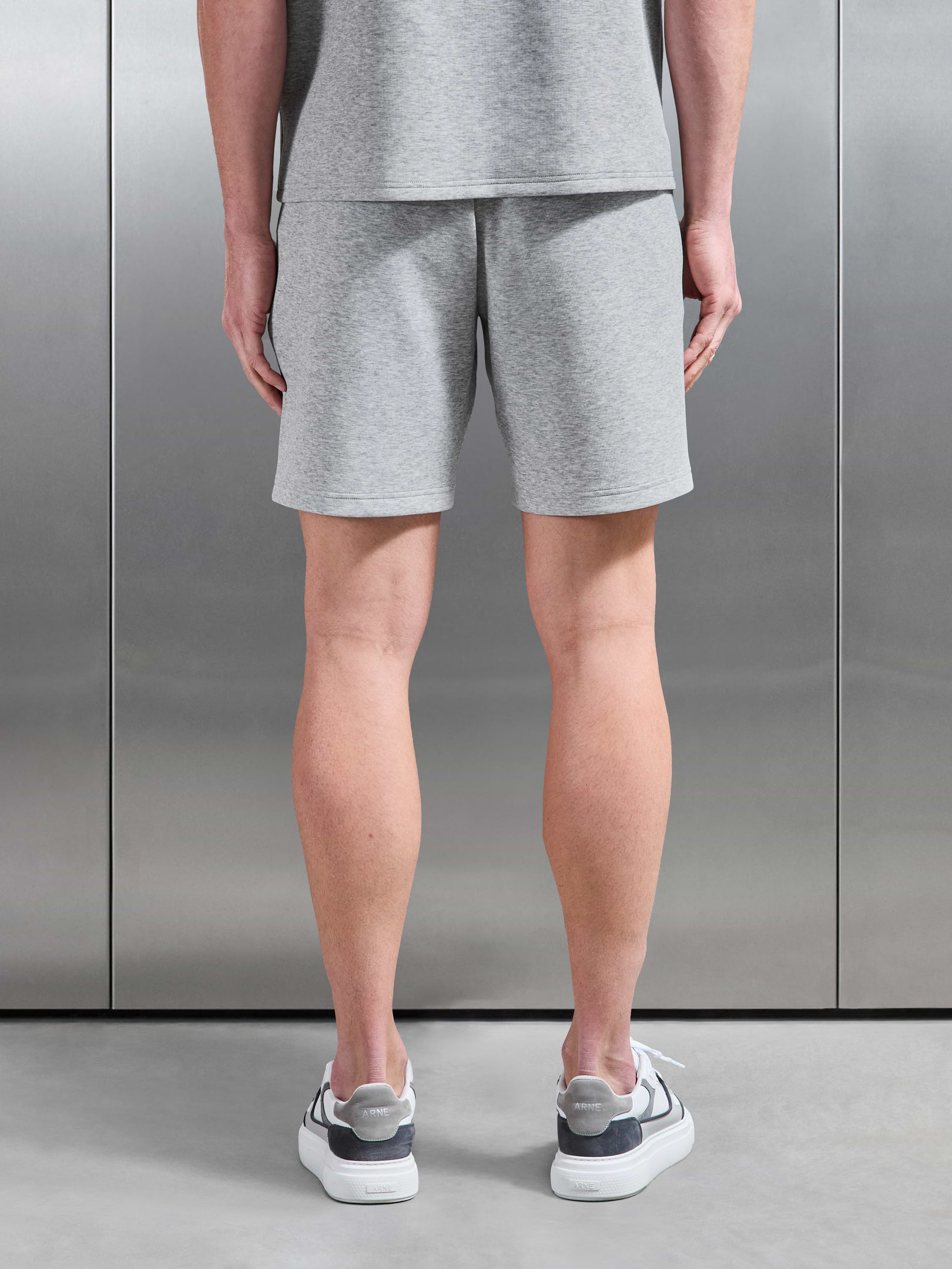 Everyday Luxe Relaxed Short in Marl Grey