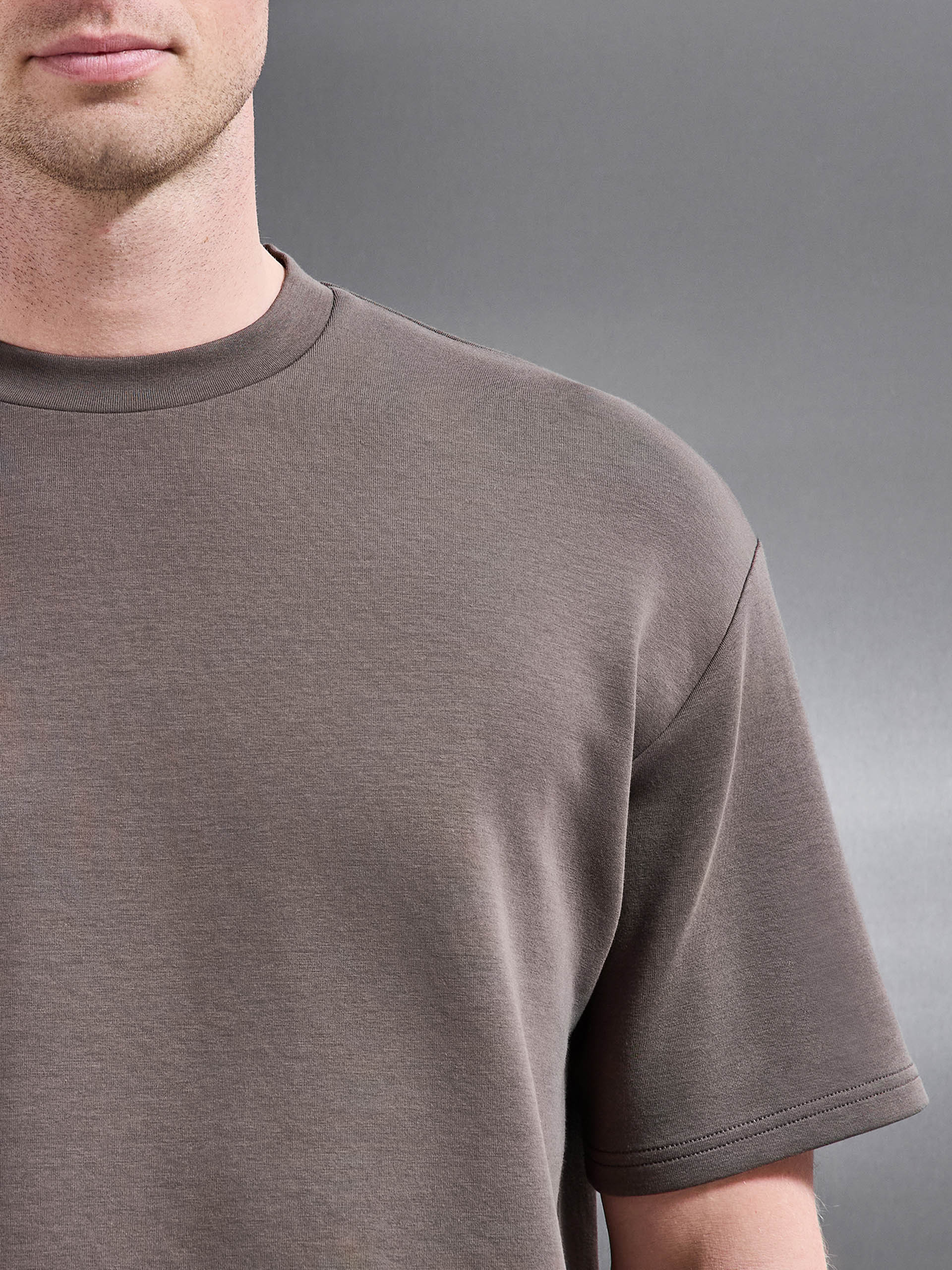 Mens Everyday Luxe Relaxed T-Shirt in Brown