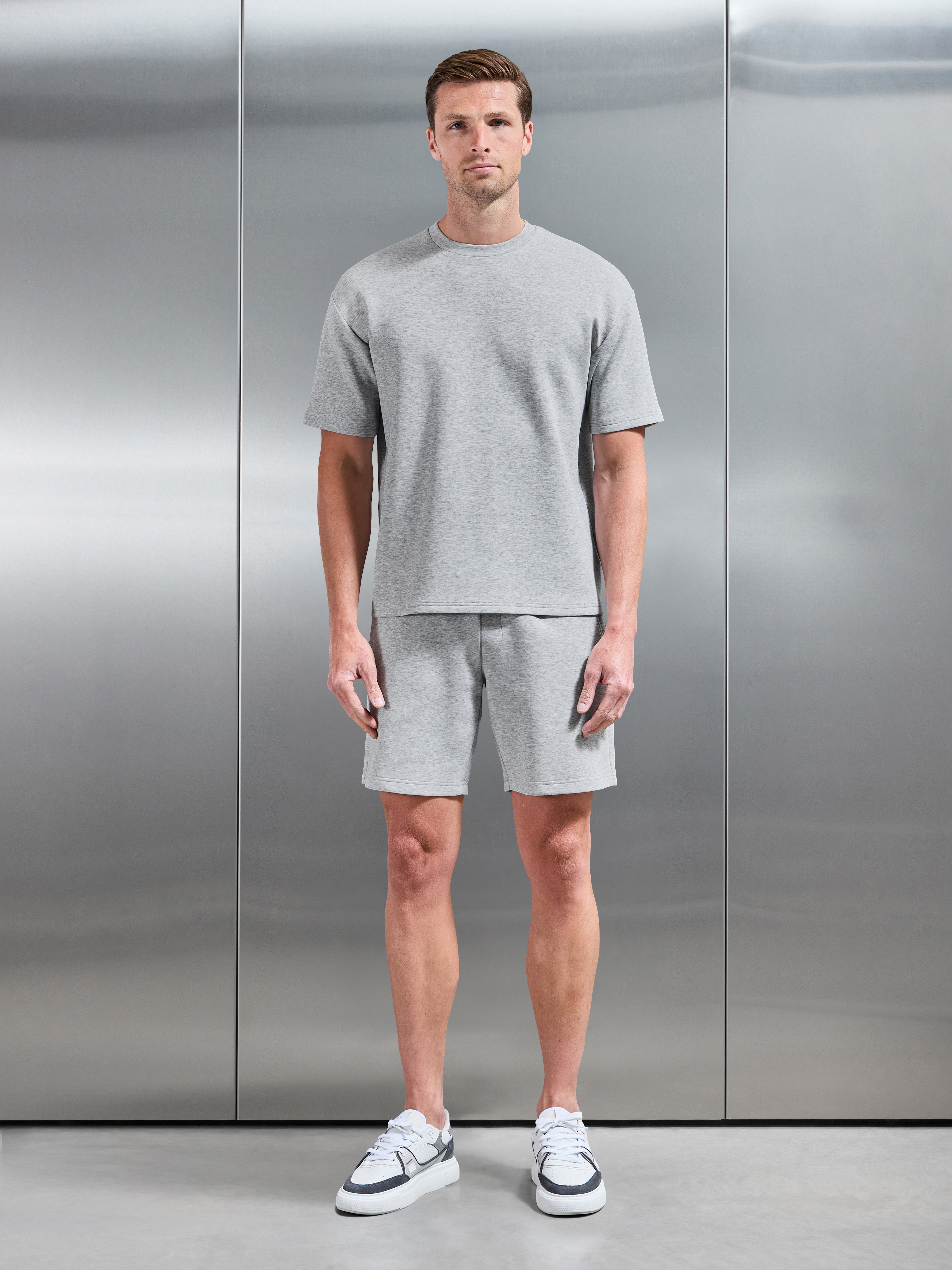 Mens Everyday Luxe Relaxed T-Shirt in Marl Grey