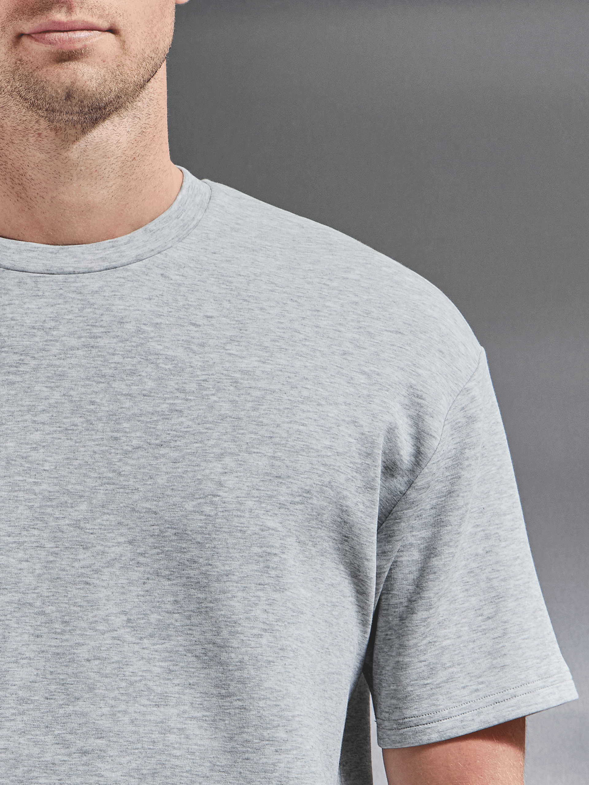 Mens Everyday Luxe Relaxed T-Shirt in Marl Grey