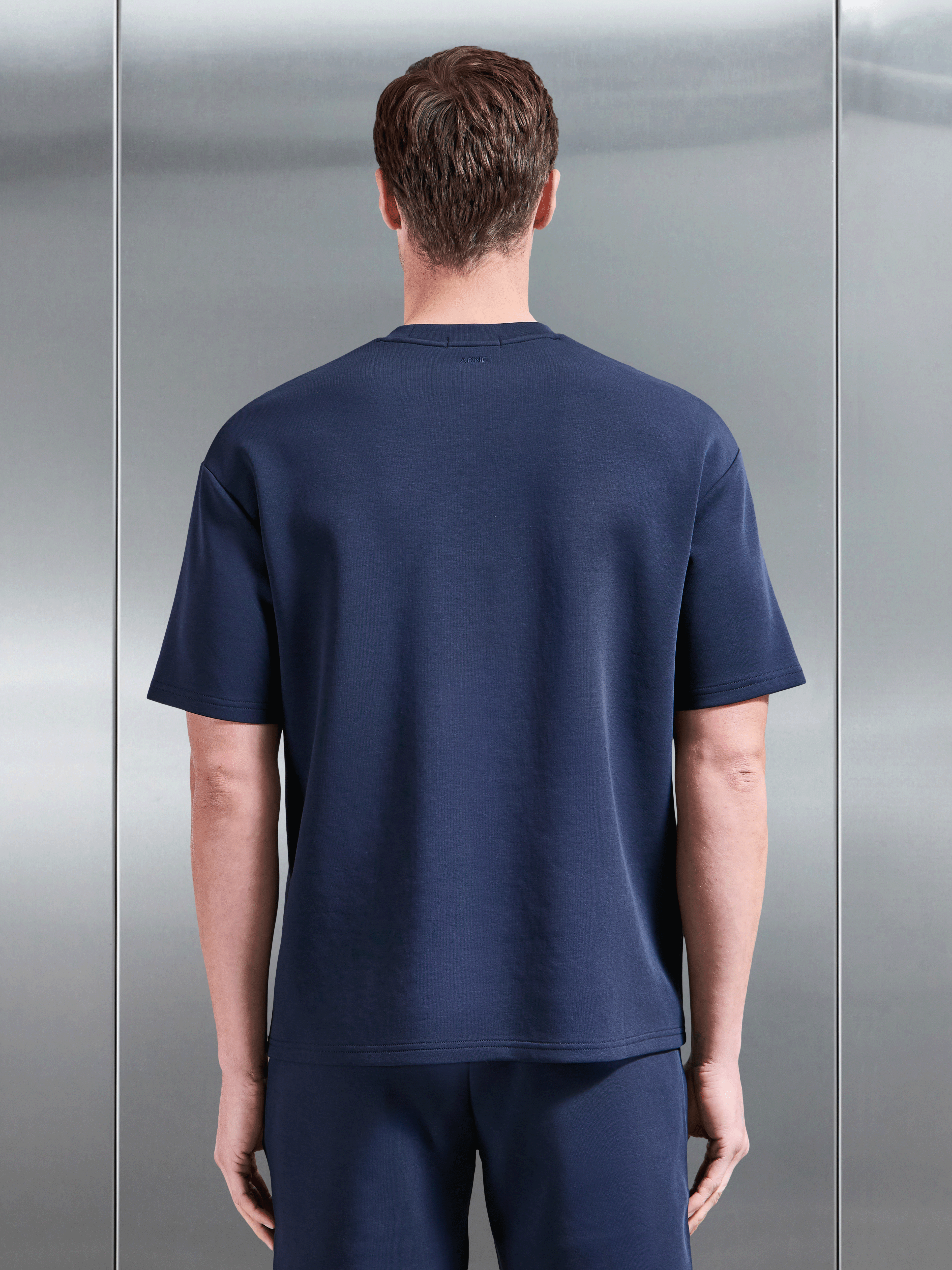 Mens Everyday Luxe Relaxed T-Shirt in Navy