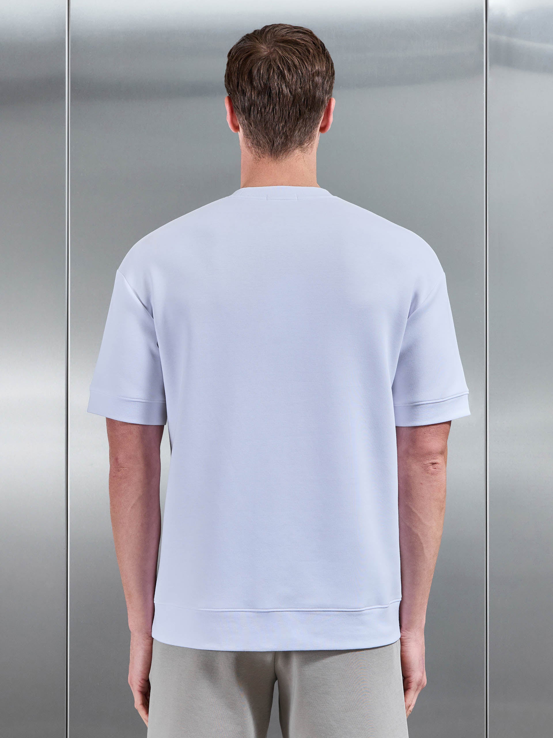 Mens Everyday Luxe Ribbed Relaxed T-Shirt in White
