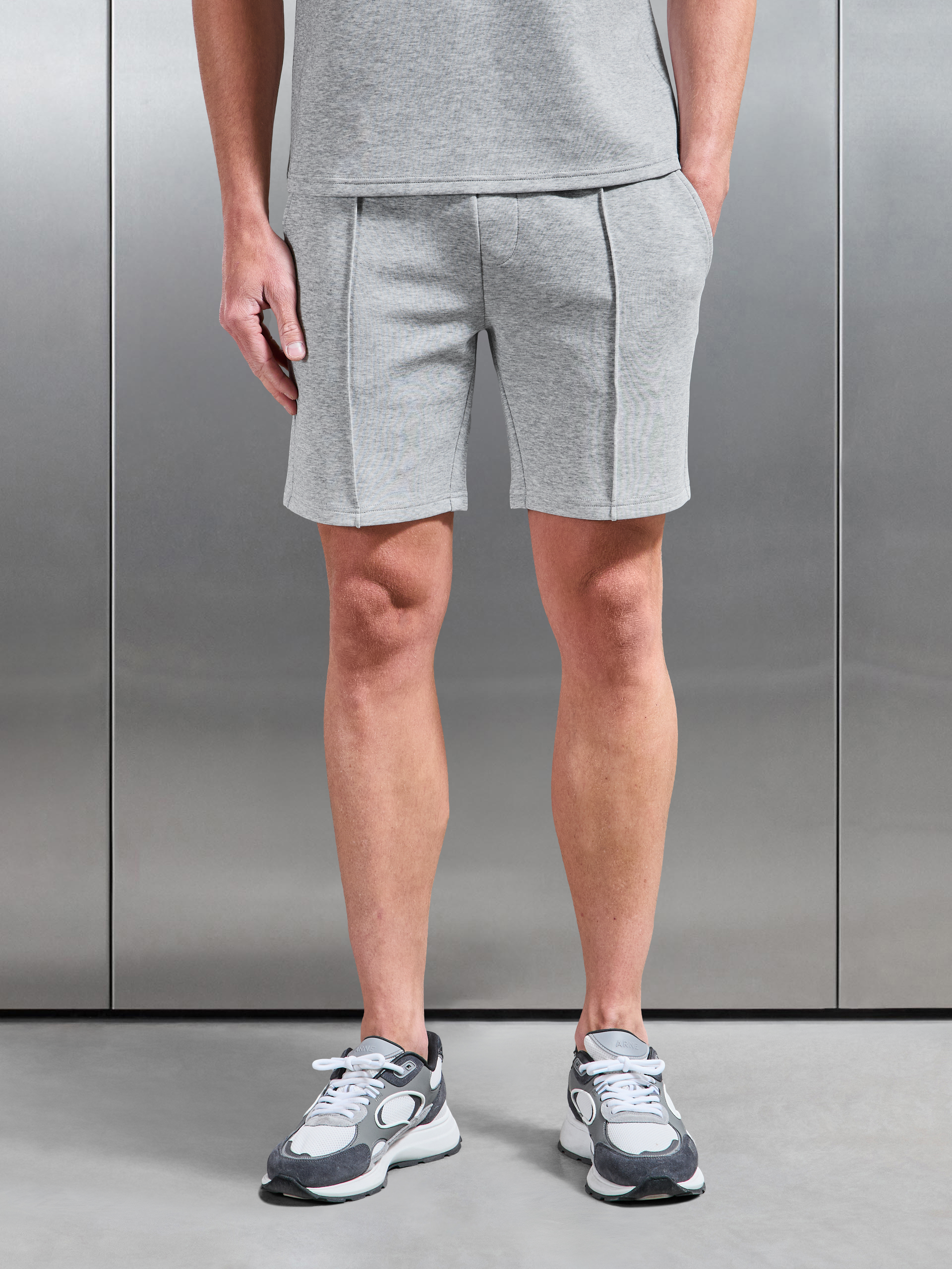 Mens Everyday Luxe Short in Marl Grey