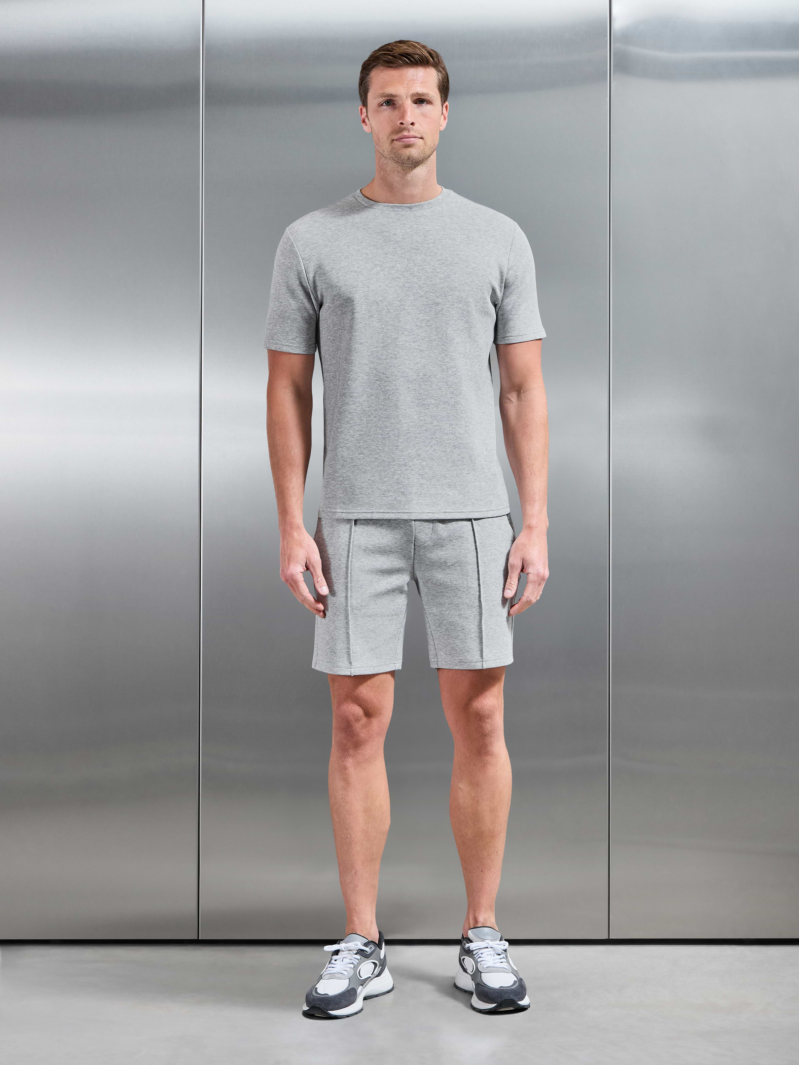 Mens Everyday Luxe Short in Marl Grey