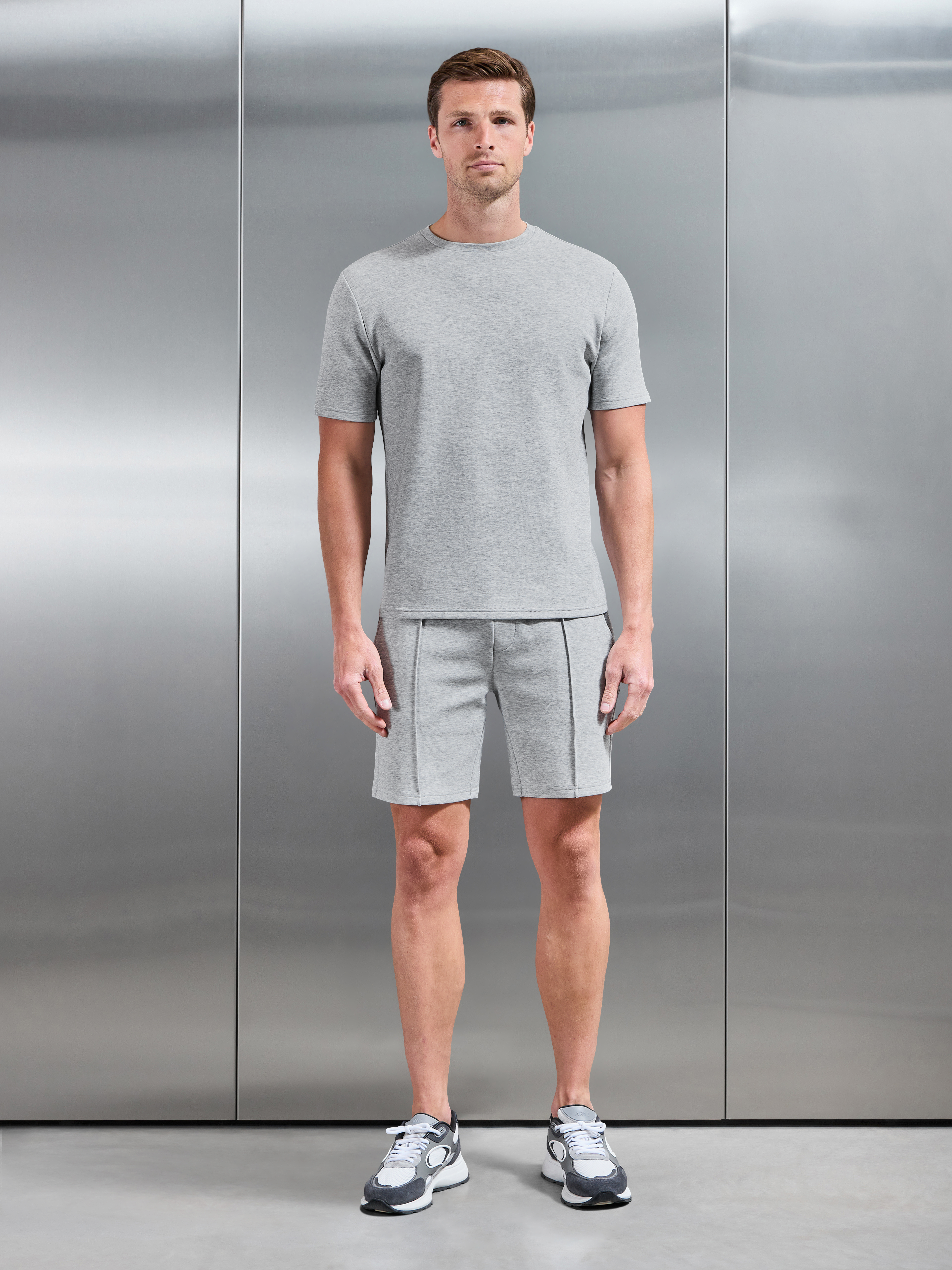 Mens Everyday Luxe Short in Marl Grey