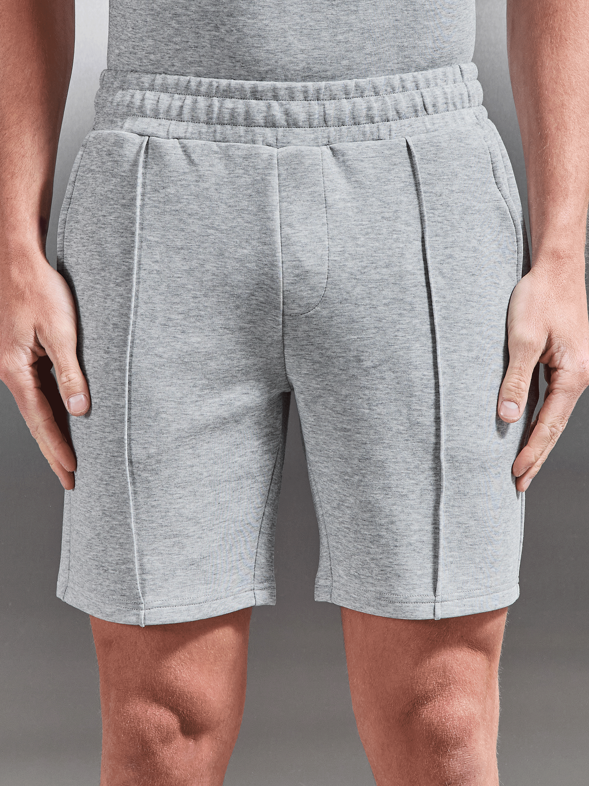 Mens Everyday Luxe Short in Marl Grey