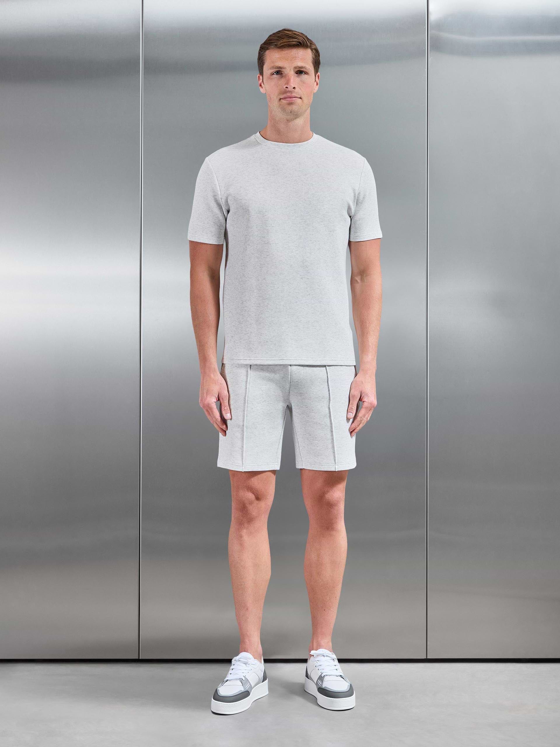 Mens Everyday Luxe Short in White Marl
