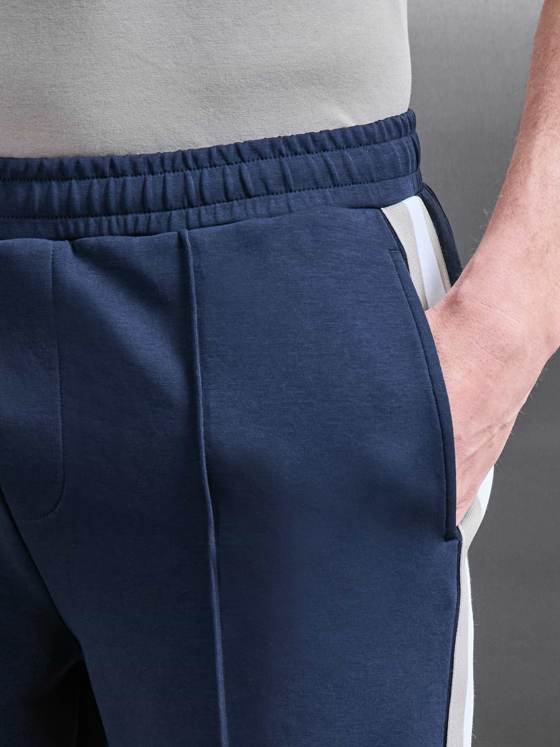 Everyday Luxe Side Stripe Short in Navy