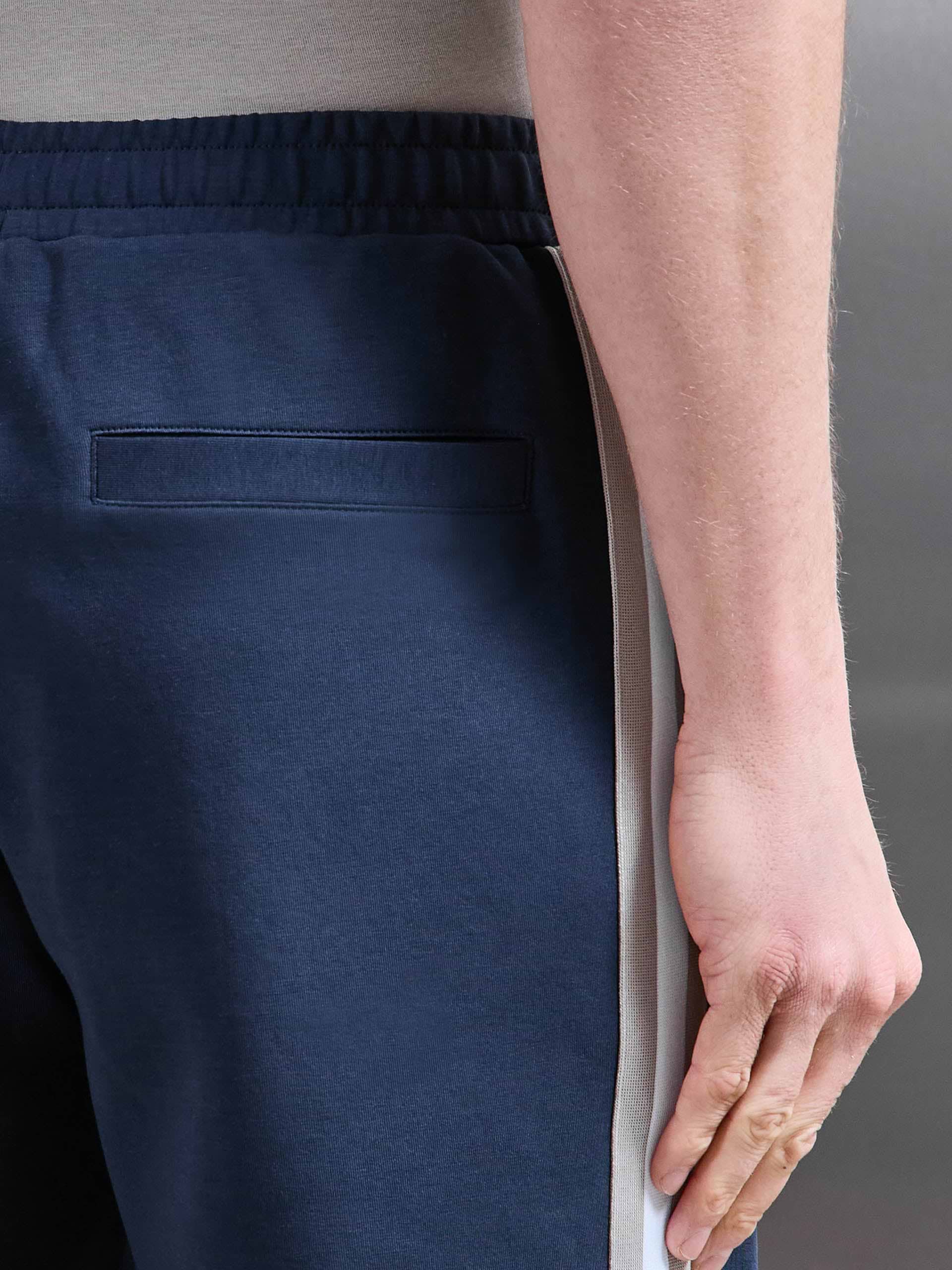 Everyday Luxe Side Stripe Short in Navy