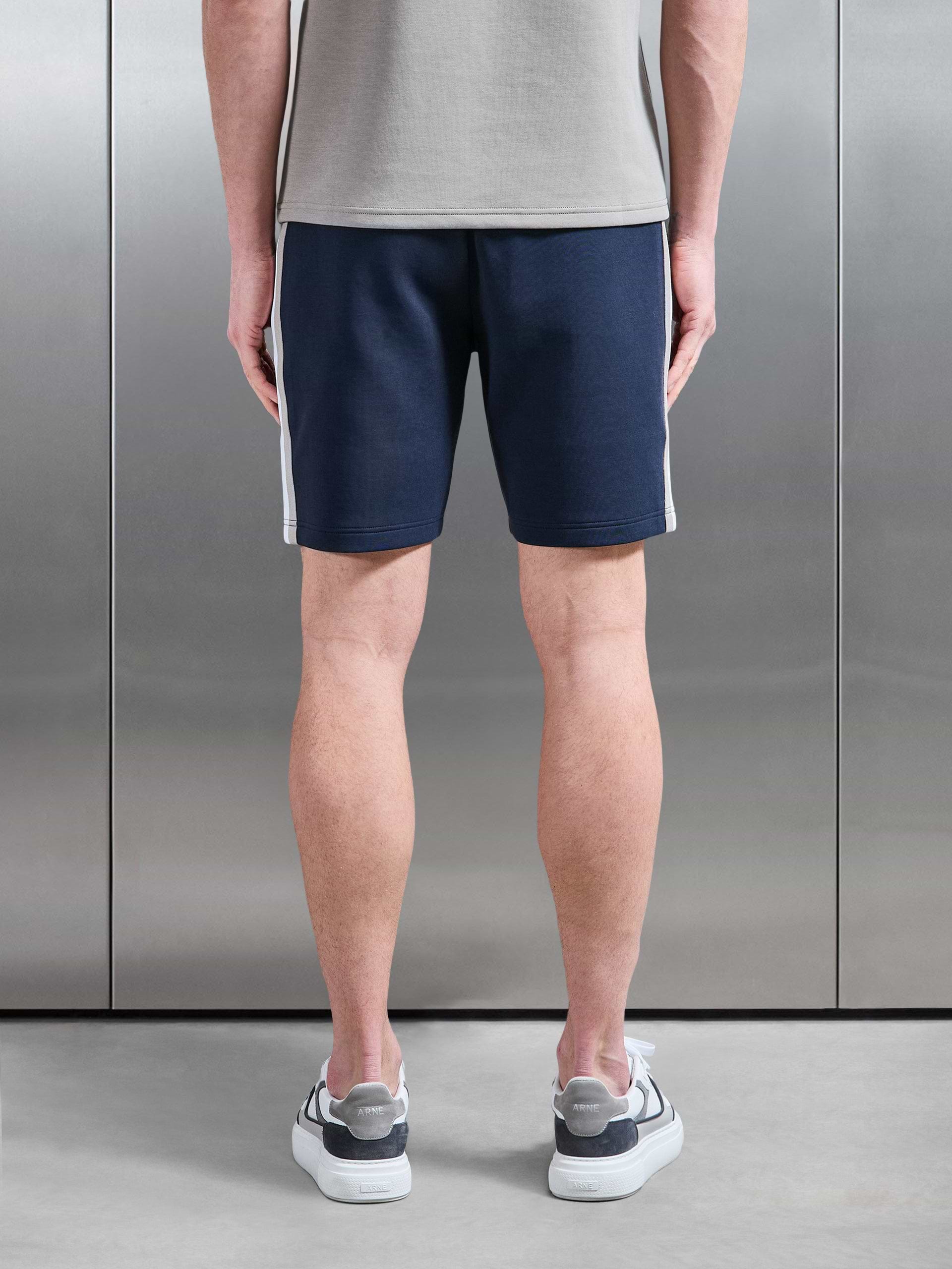 Everyday Luxe Side Stripe Short in Navy