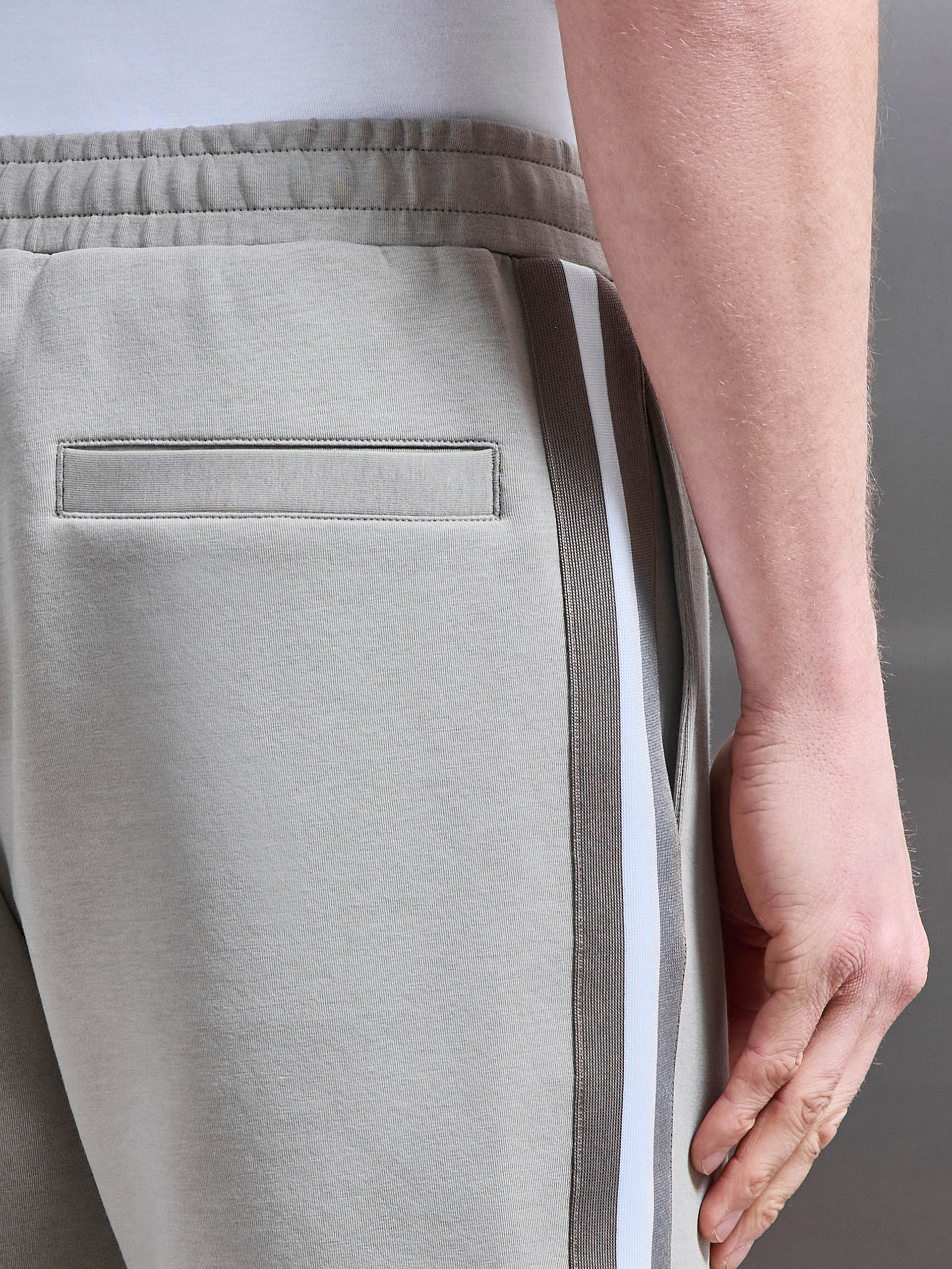 Mens Everyday Luxe Side Stripe Short in Stone