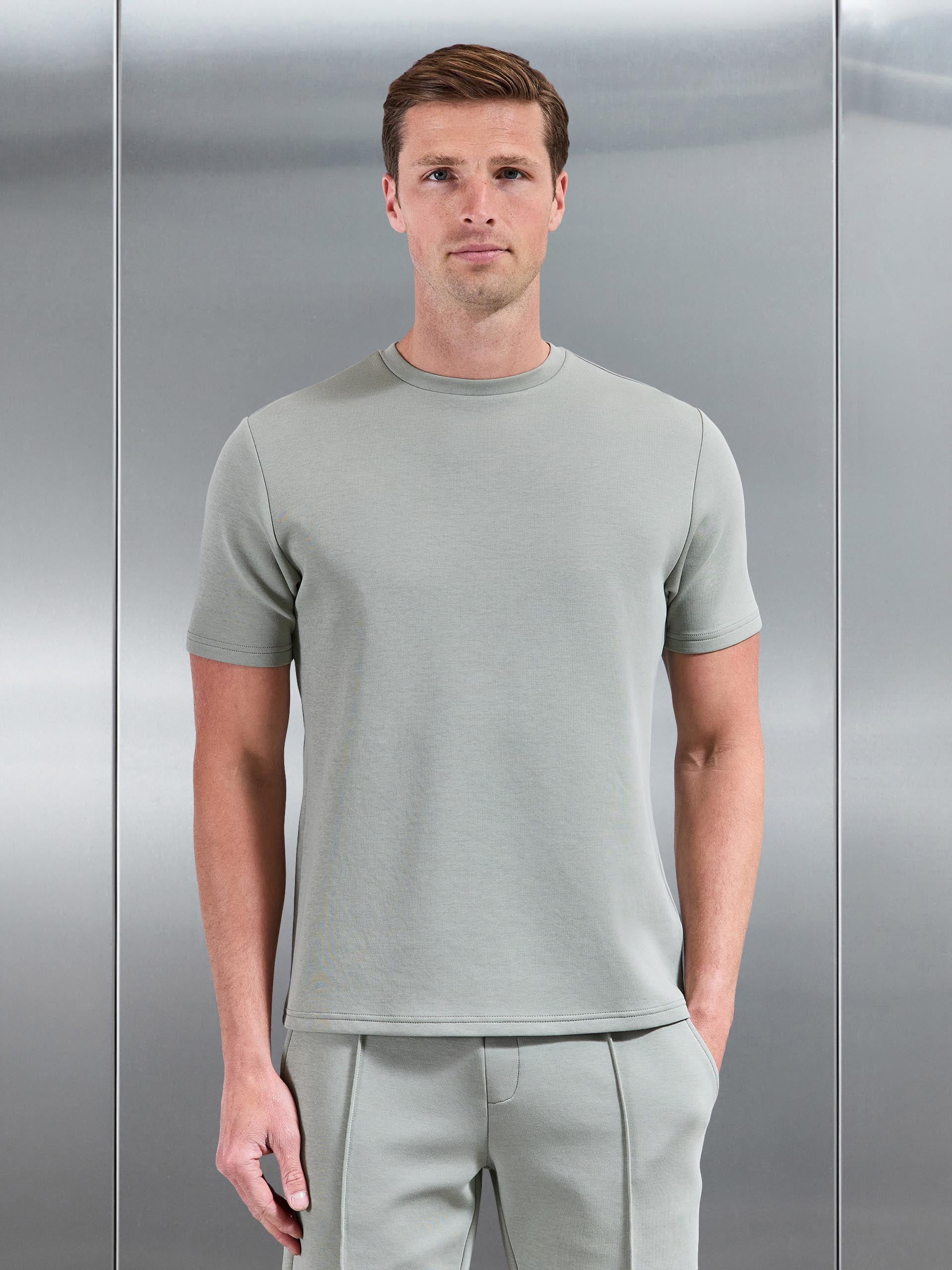 Mens Everyday Luxe T-Shirt in Light Sage