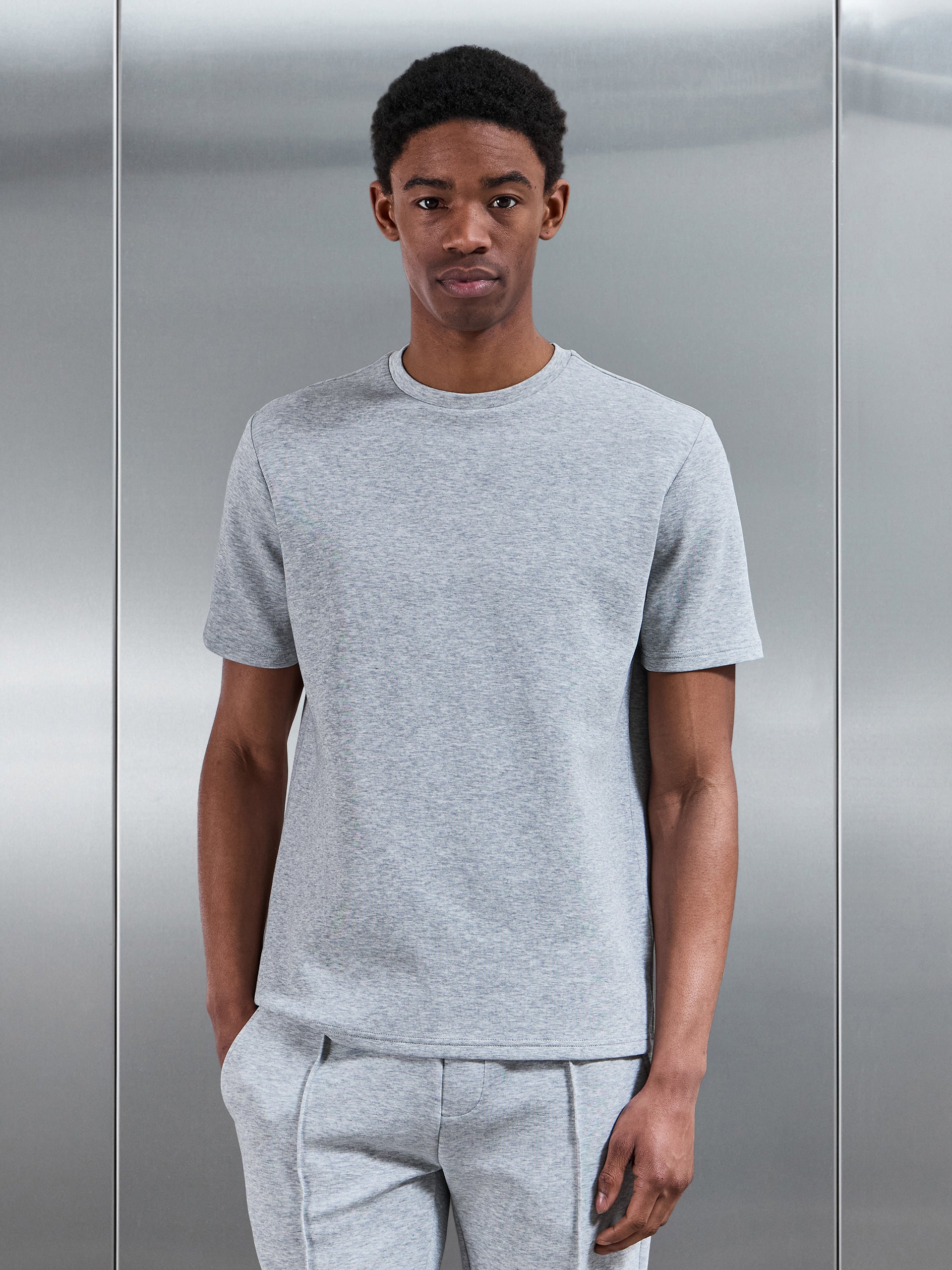 Mens Everyday Luxe T-Shirt in Marl Grey