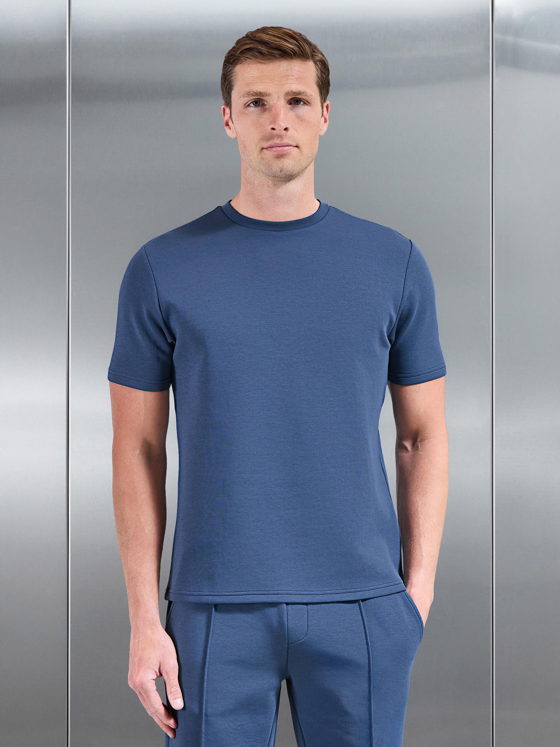 Mens Everyday Luxe T-Shirt in Steel Blue