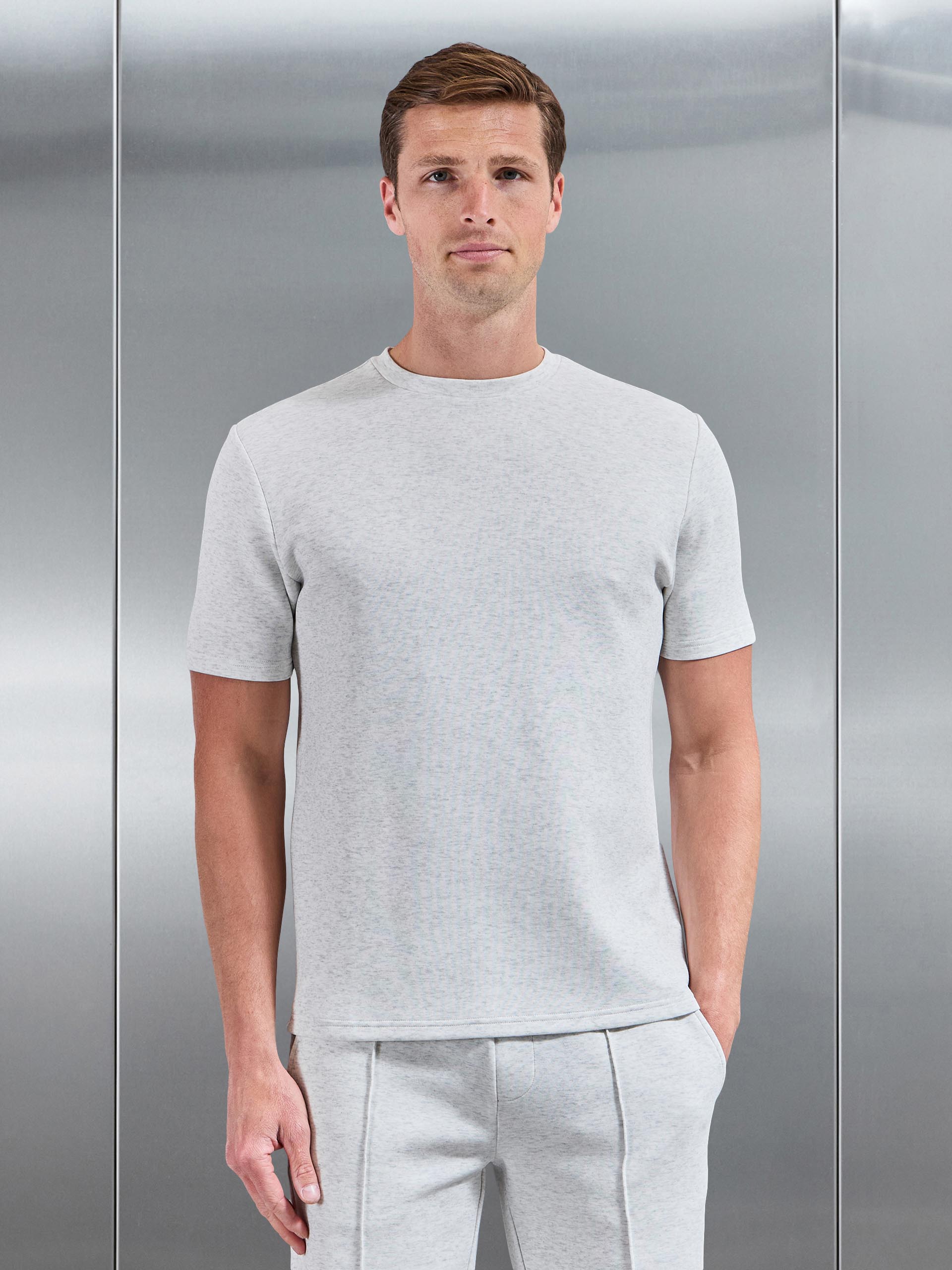 Everyday Luxe T-Shirt in White Marl