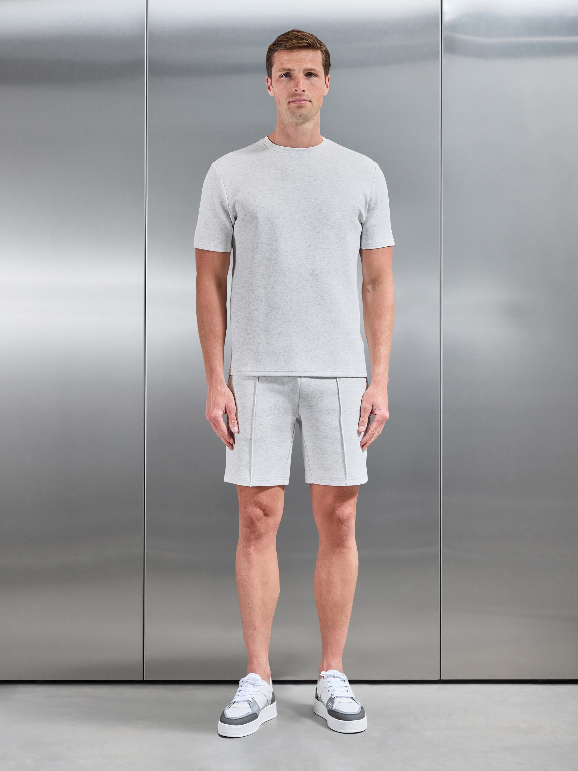 Mens Everyday Luxe T-Shirt in White Marl