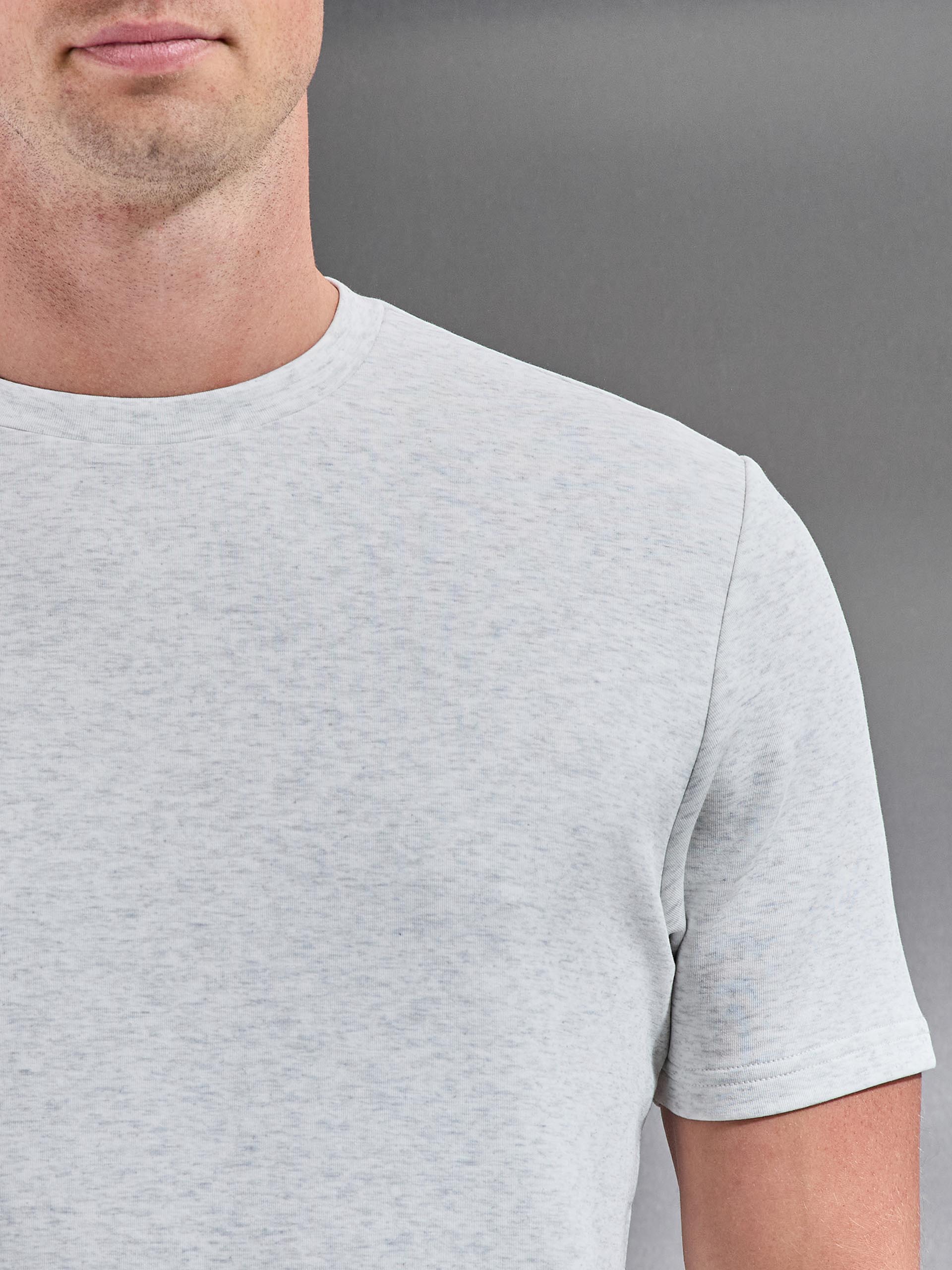 Mens Everyday Luxe T-Shirt in White Marl