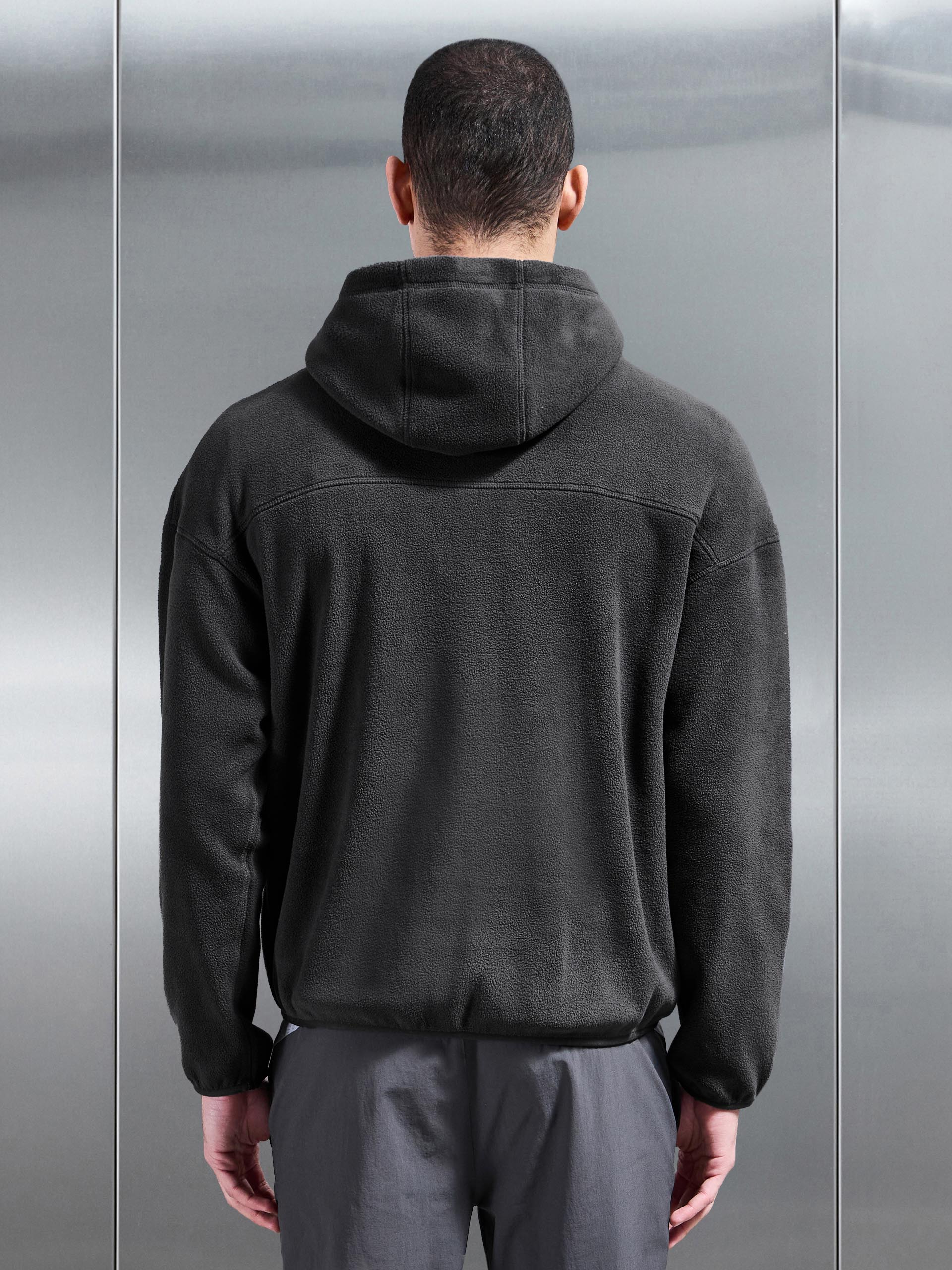 Mens Fleece Relaxed Fit Hoodie in Grey