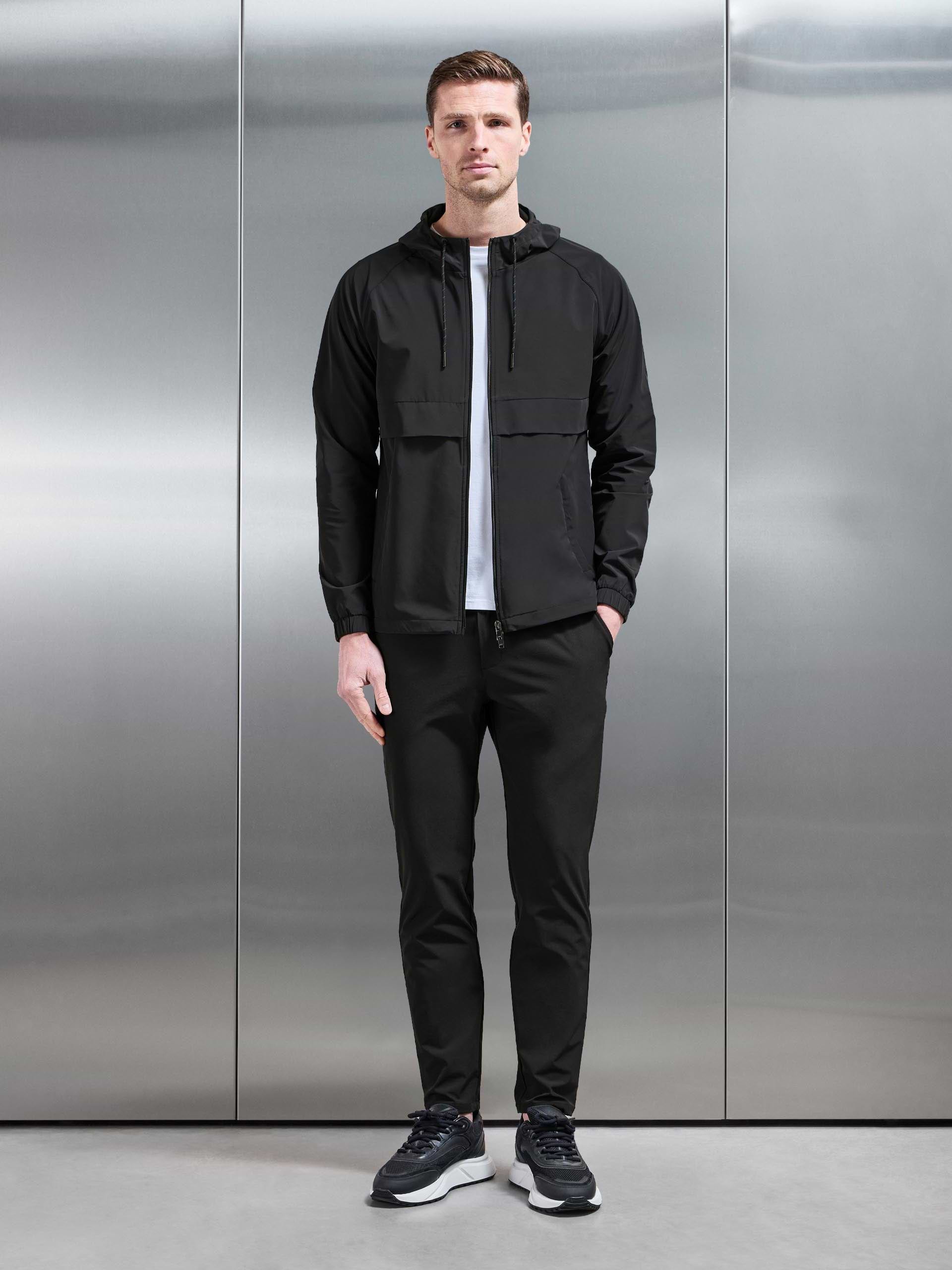 Mens Flex Shell Windbreaker in Black