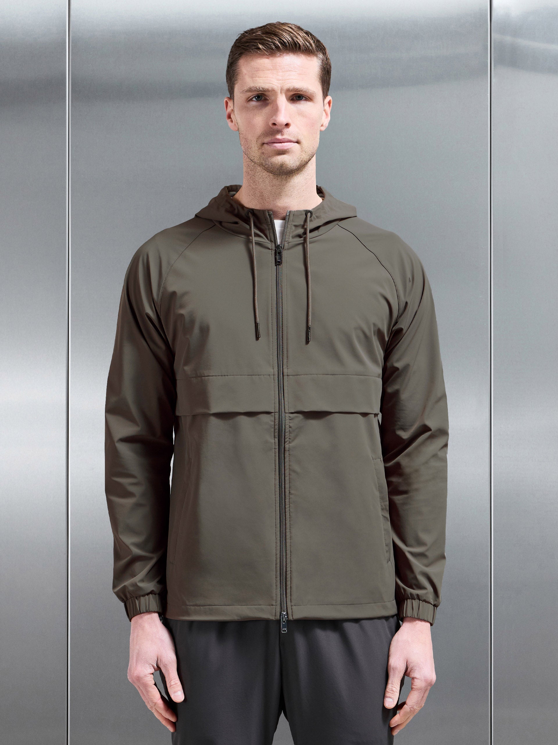 Mens Flex Shell Windbreaker in Olive