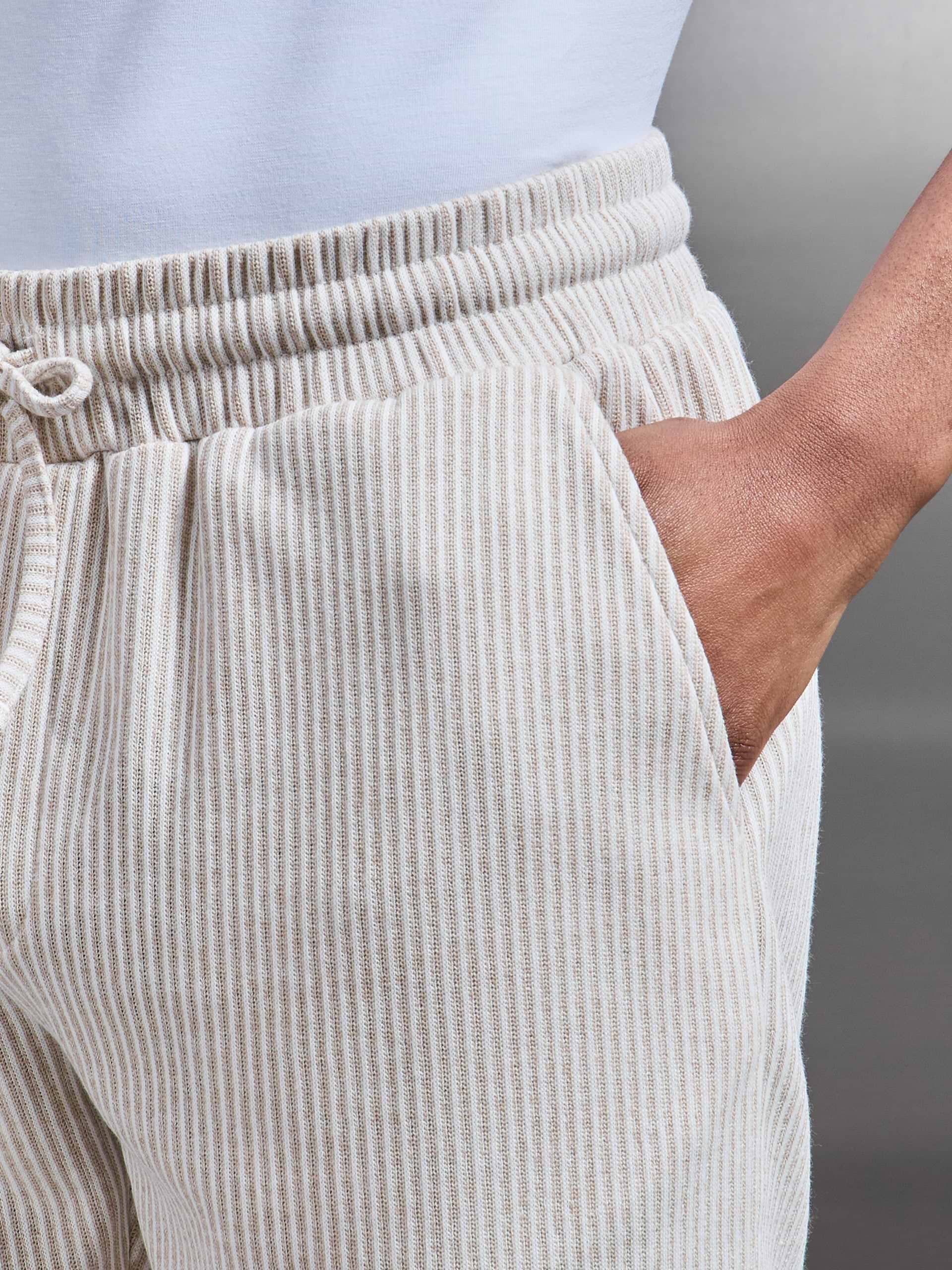 Forde Knitted Stripe Short in Stone