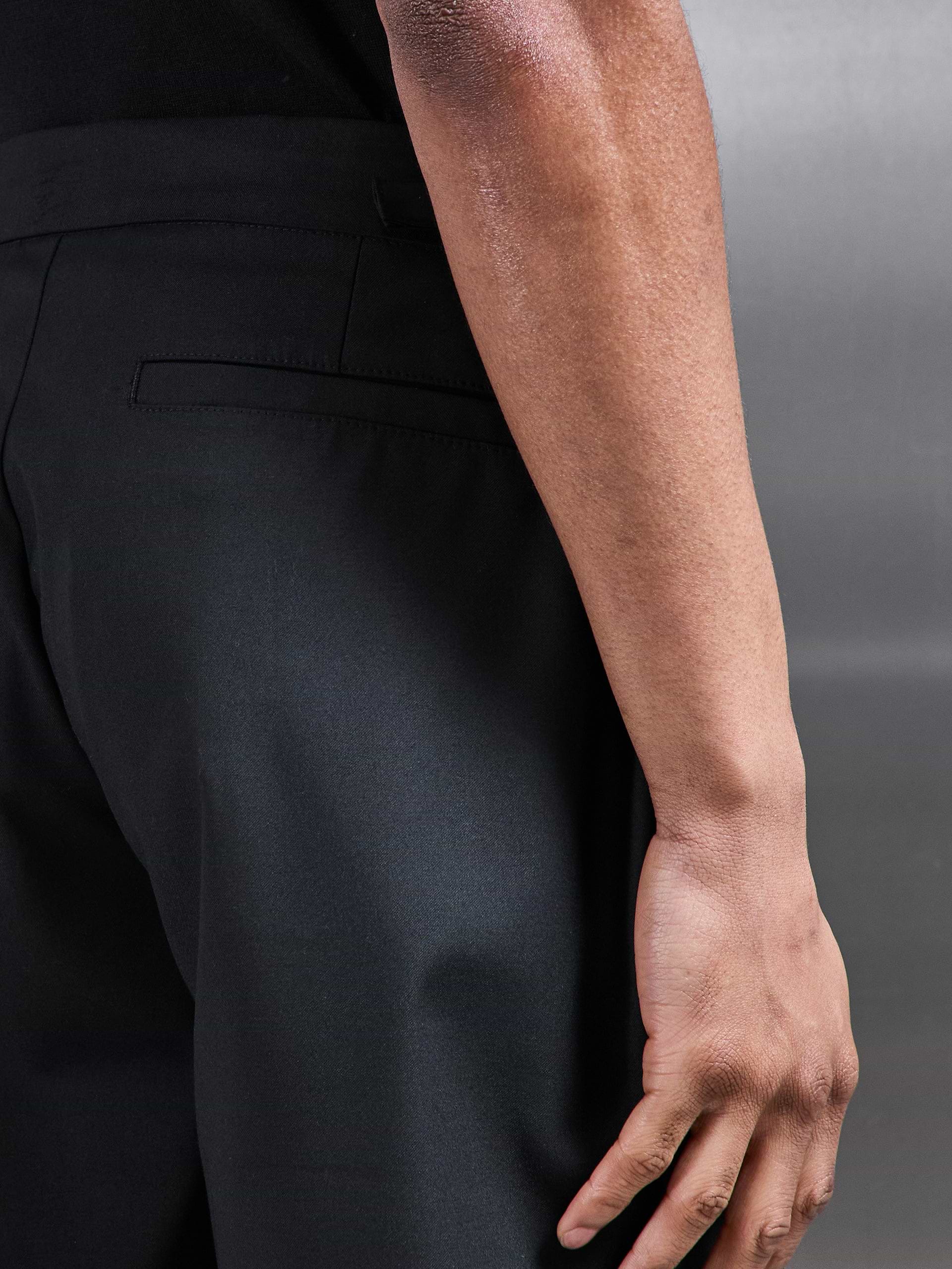 Formal Stretch Side Adjuster Short in Black