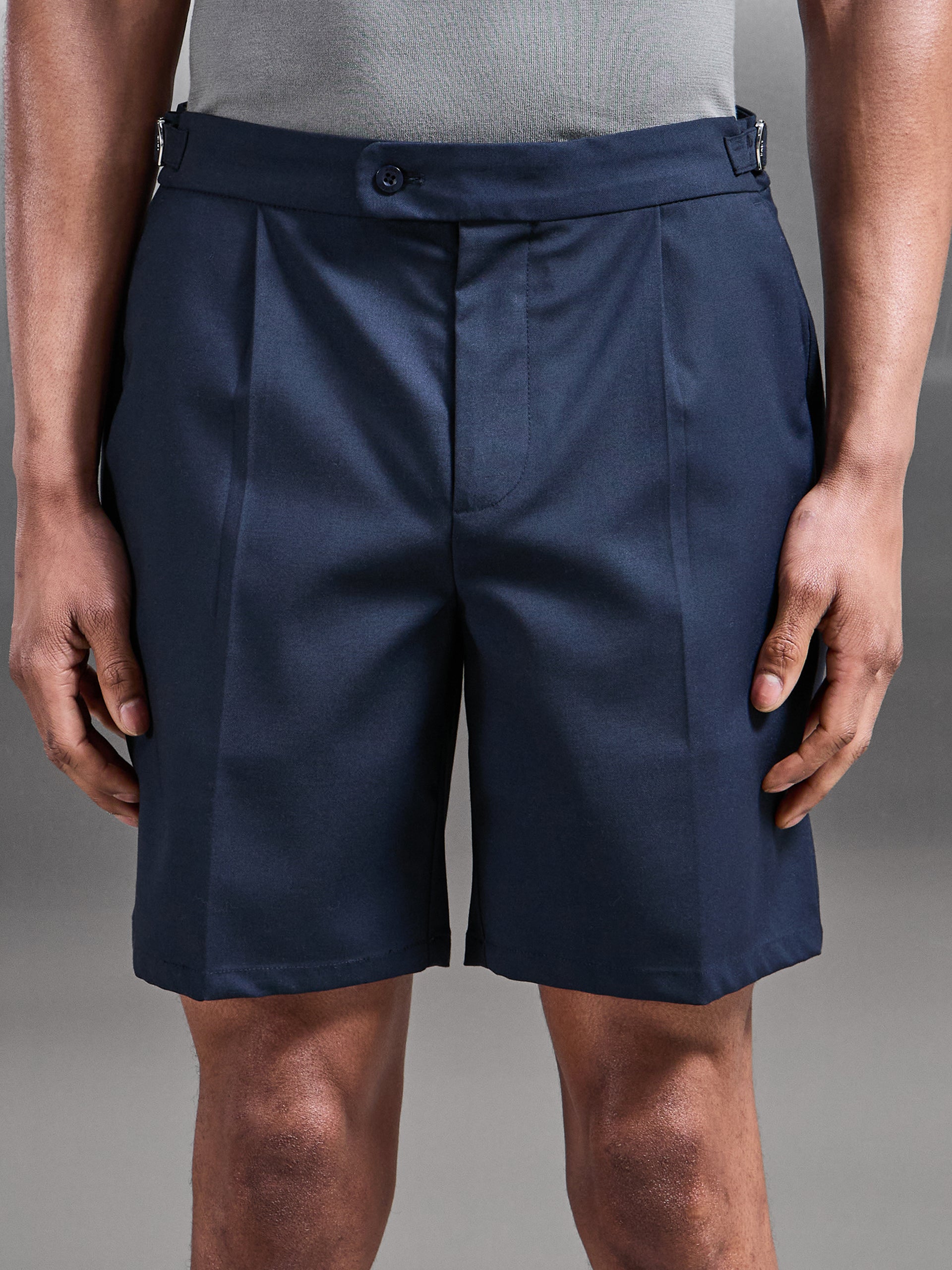 Mens Formal Stretch Side Adjuster Short in Navy