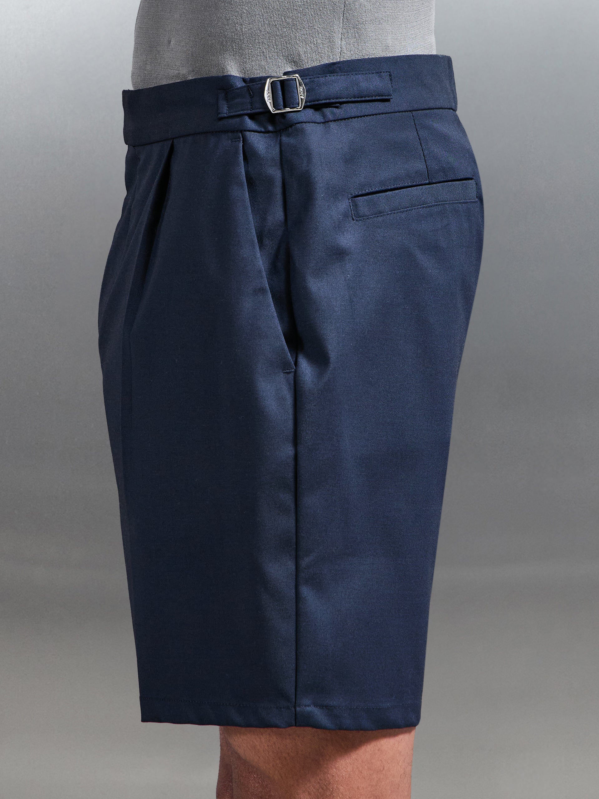 Mens Formal Stretch Side Adjuster Short in Navy
