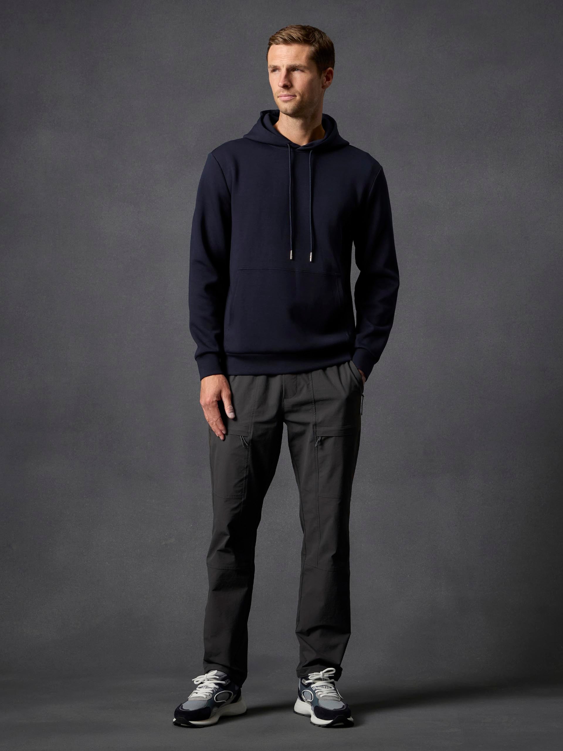 Mens Front Pocket Technical Cargo Pant in Grey