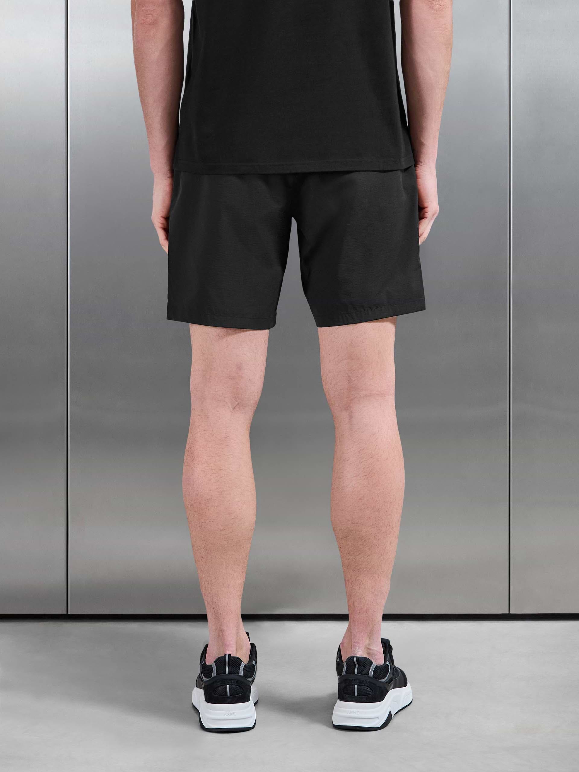 Front Pocket Technical Cargo Short in Black