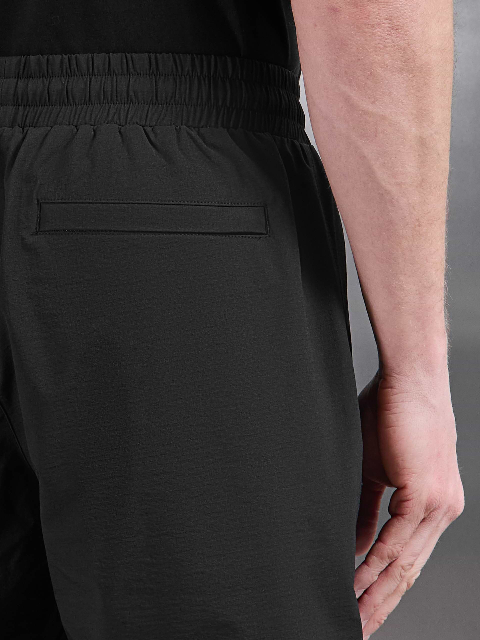 Front Pocket Technical Cargo Short in Black