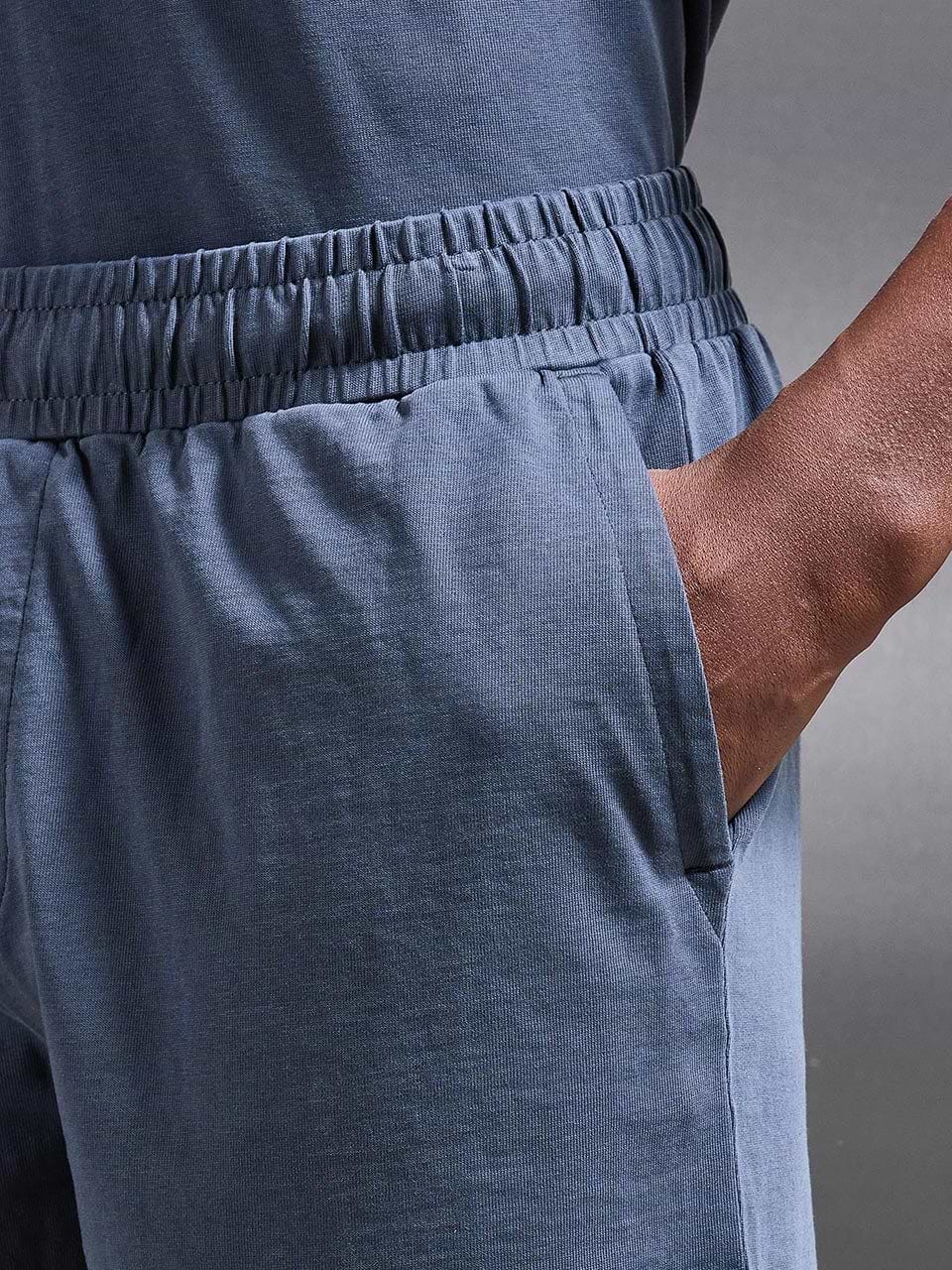 Garment Dye Relaxed Short in Slate Blue
