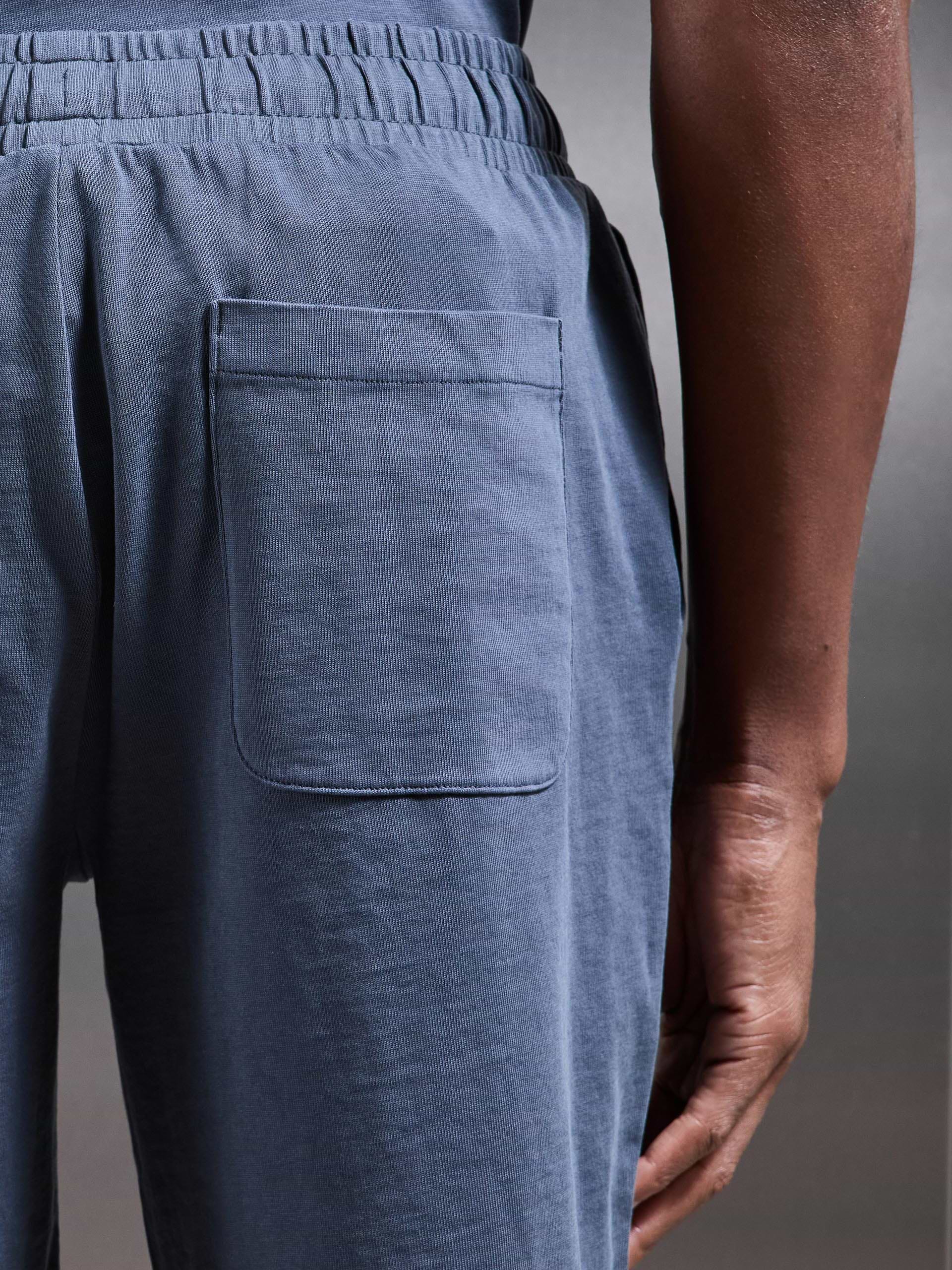 Garment Dye Relaxed Short in Slate Blue