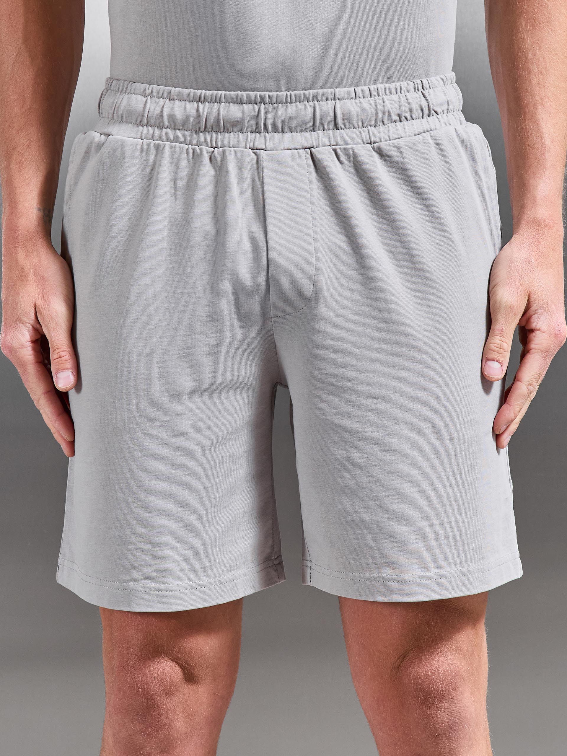 Mens Garment Dye Relaxed Short in Stone