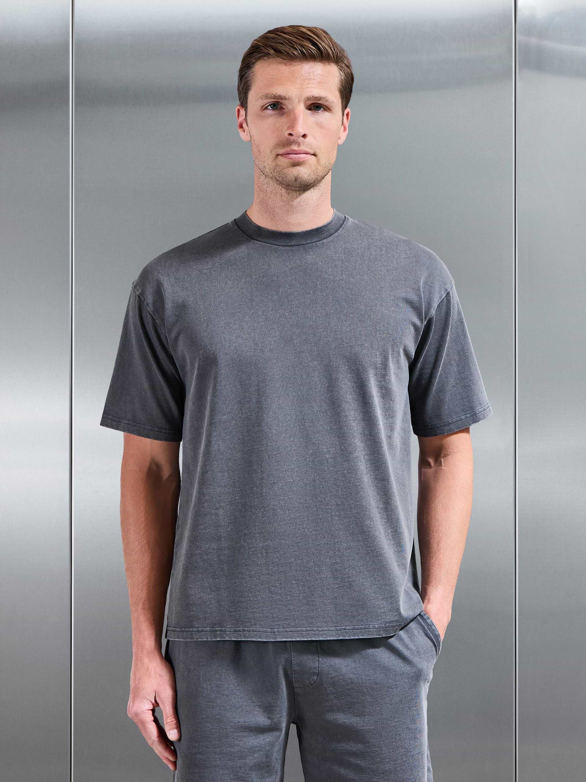 Garment Dye Relaxed T-Shirt in Grey