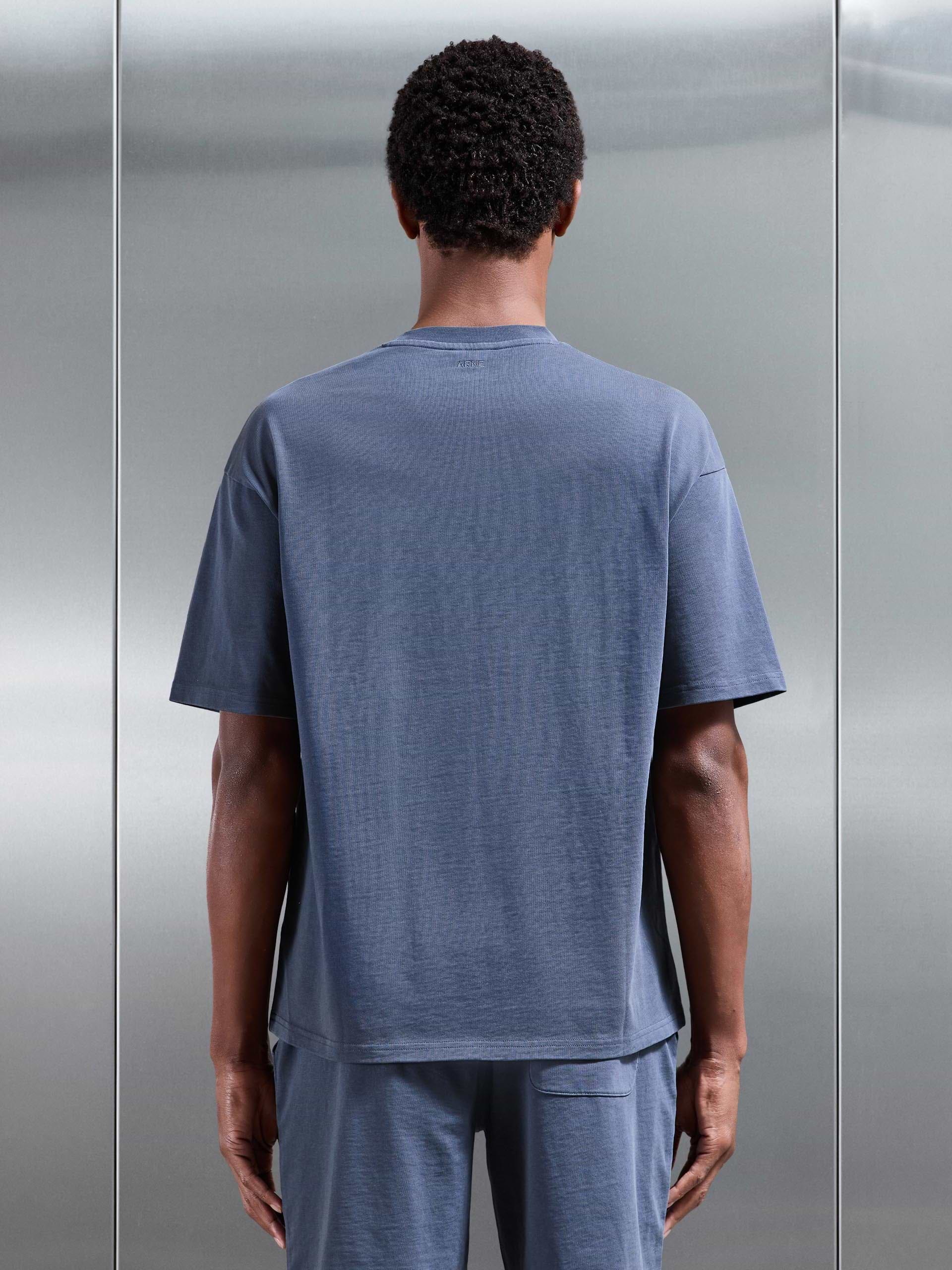 Garment Dye Relaxed T-Shirt in Slate Blue
