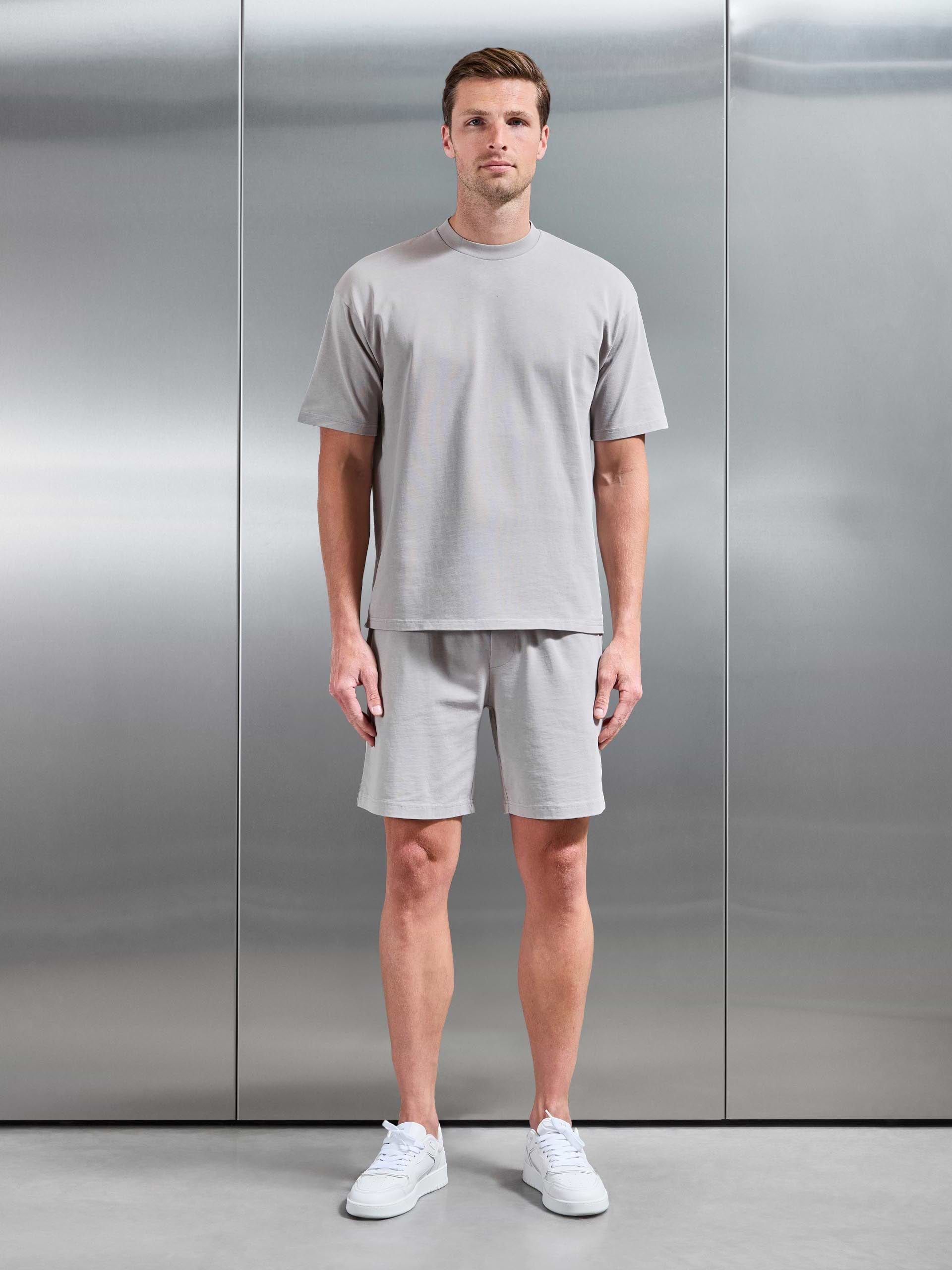 Mens Garment Dye Relaxed T-Shirt in Stone