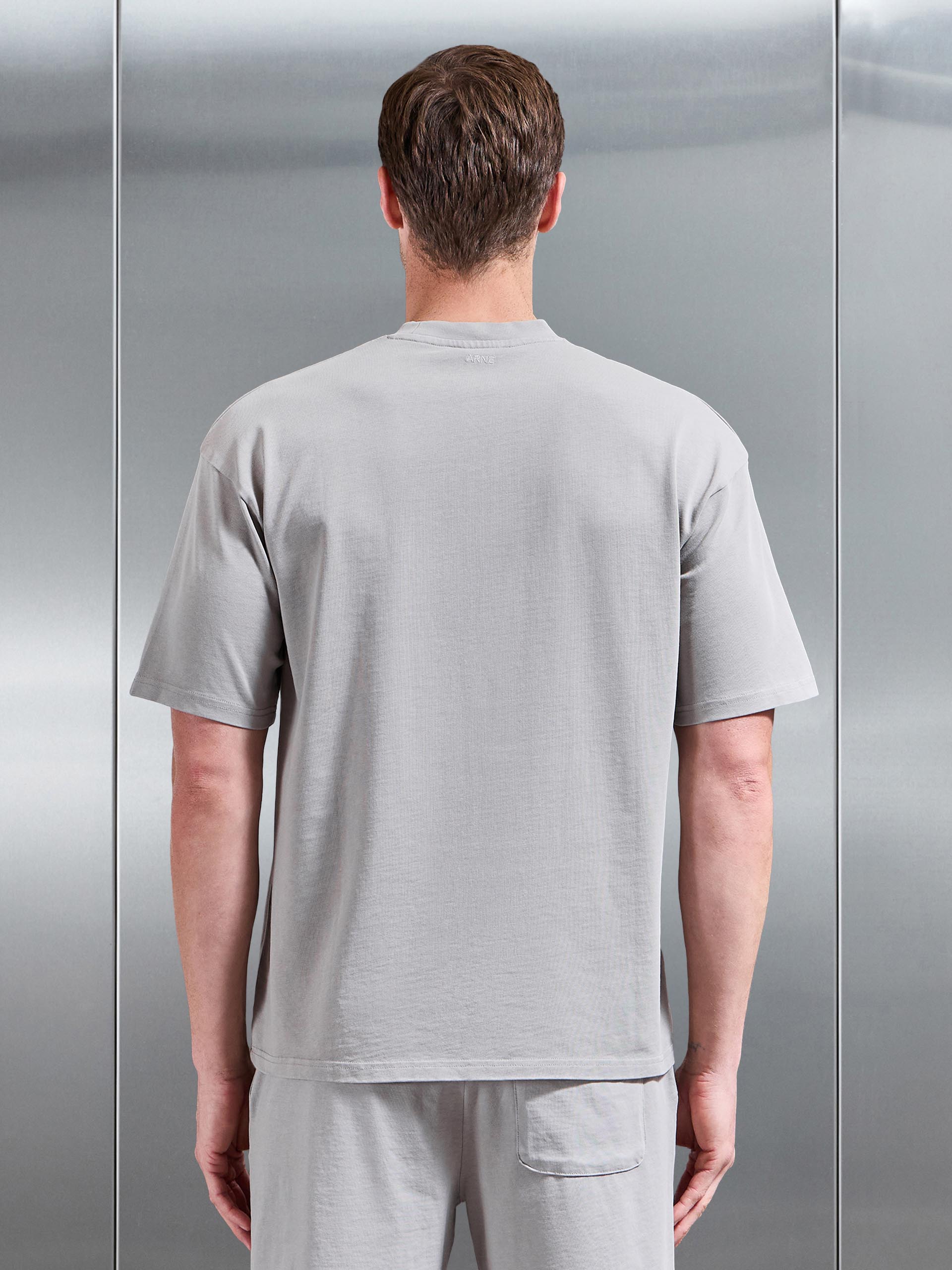 Mens Garment Dye Relaxed T-Shirt in Stone